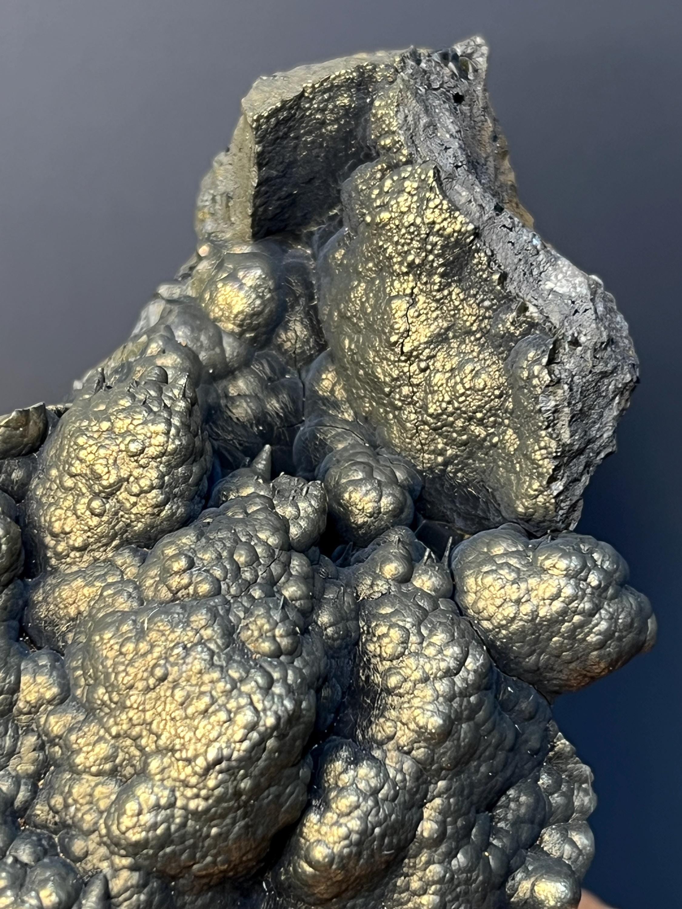Museum Grade, Golden Color Botryoidal Goethite Specimen - Crystal Gemstone AE 