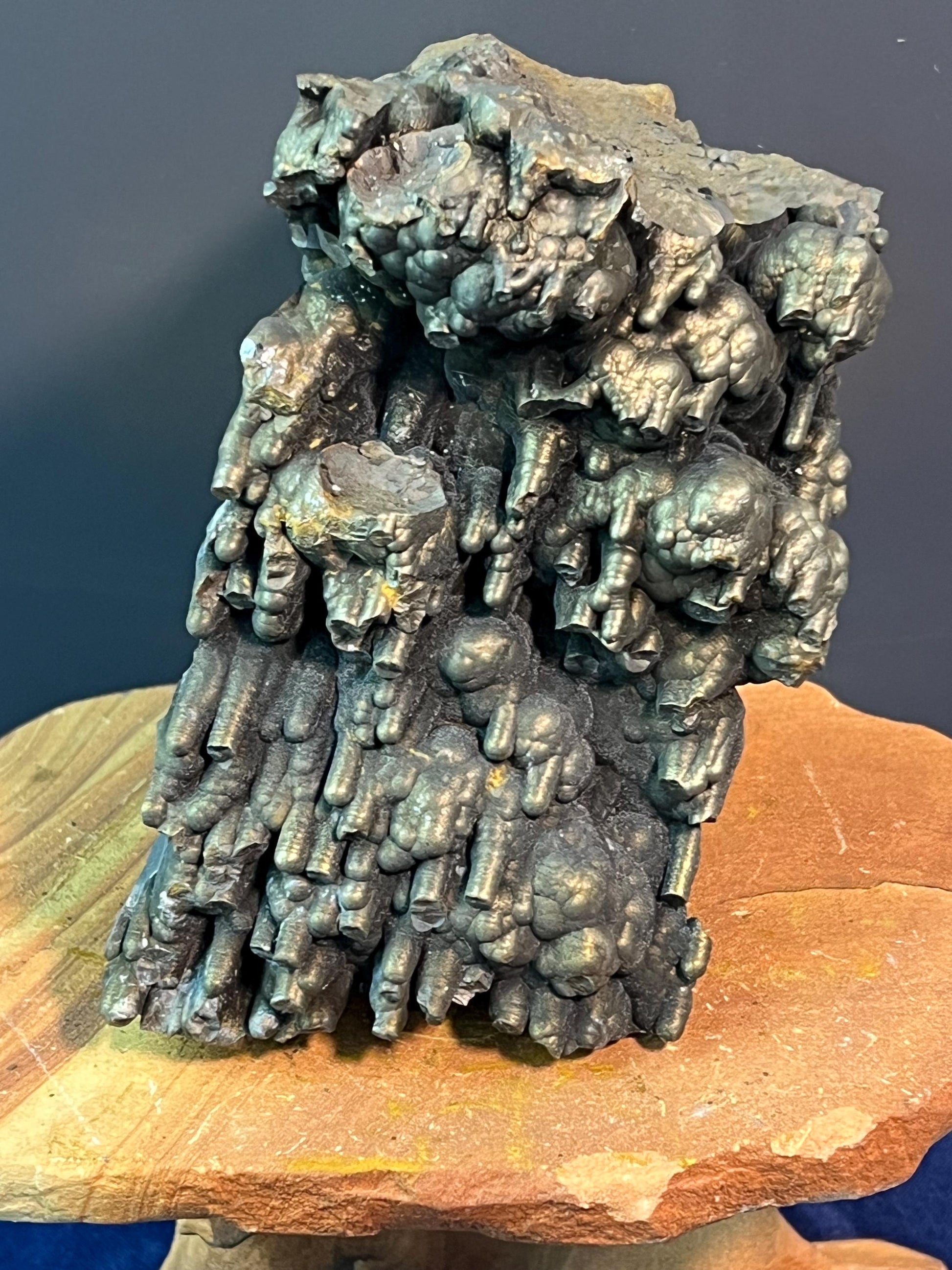 "Museum Grade" Golden Color Botryoidal And Stalactite Formation Goethite - Crystal Gemstone AE 