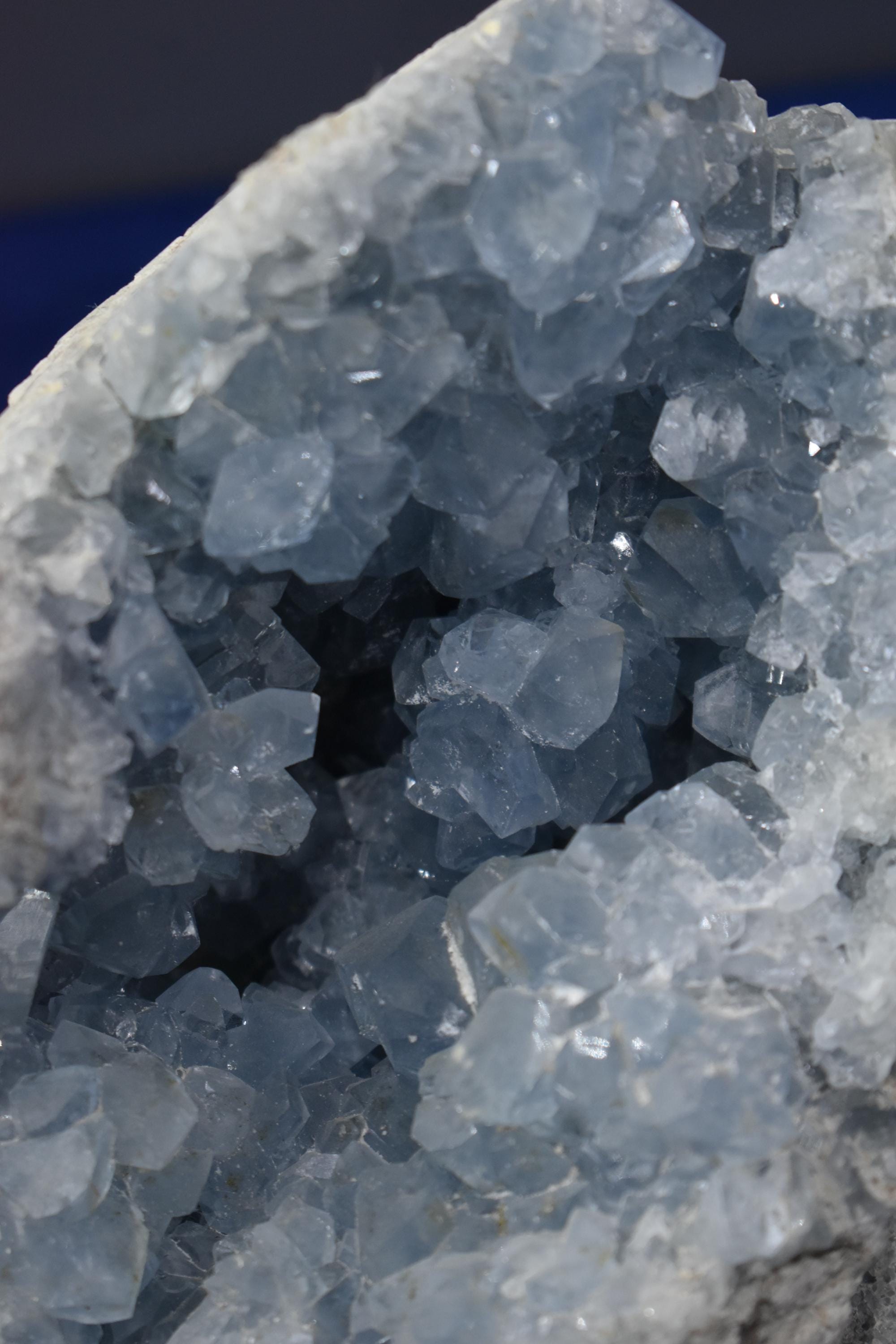 Blue Celestine Crystal - Crystal Gemstone AE 