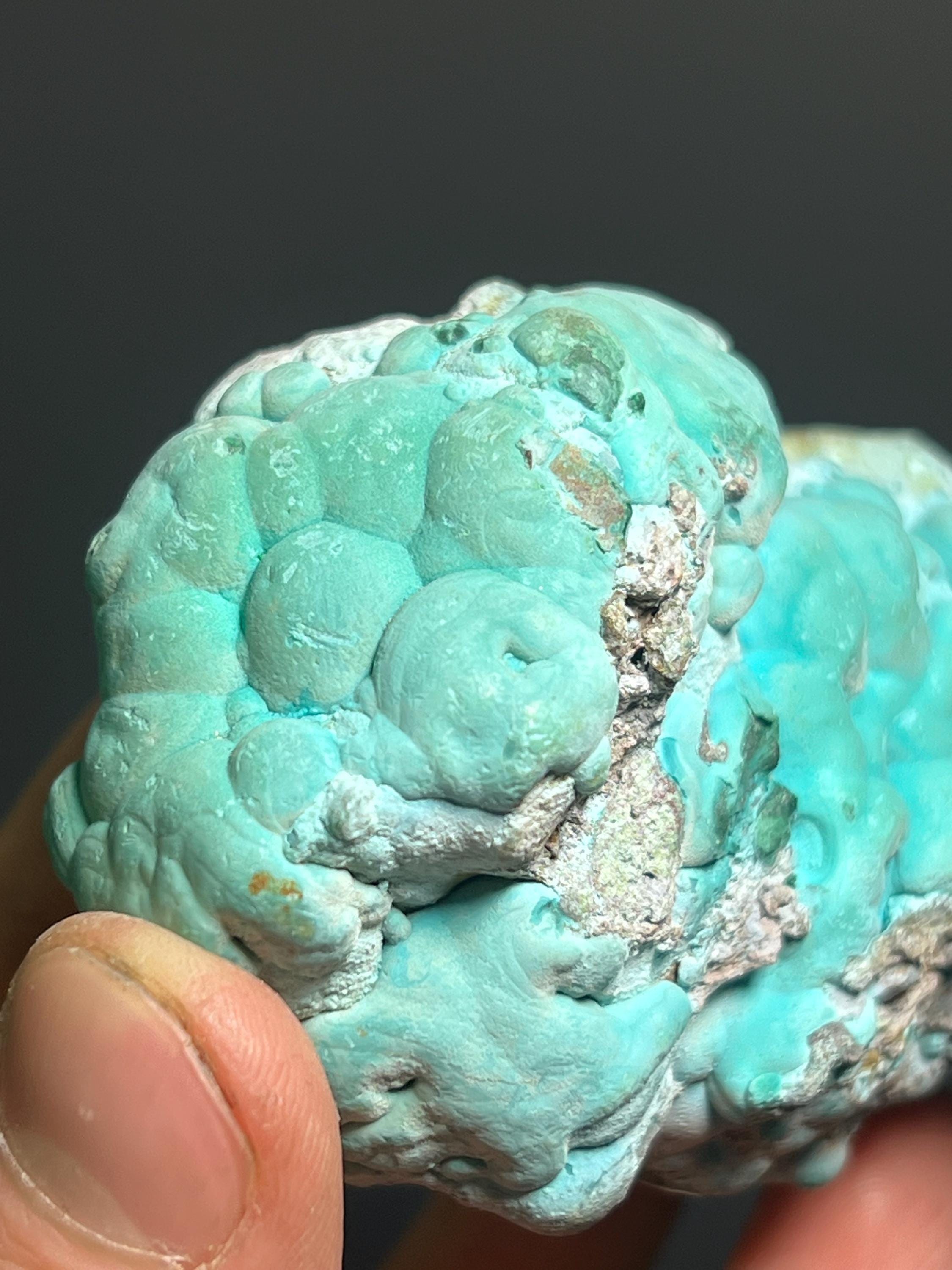 Turquoise Rosasite Specimen, Botryoidal Mineral, Mexico, 176gram - Crystal Gemstone AE 