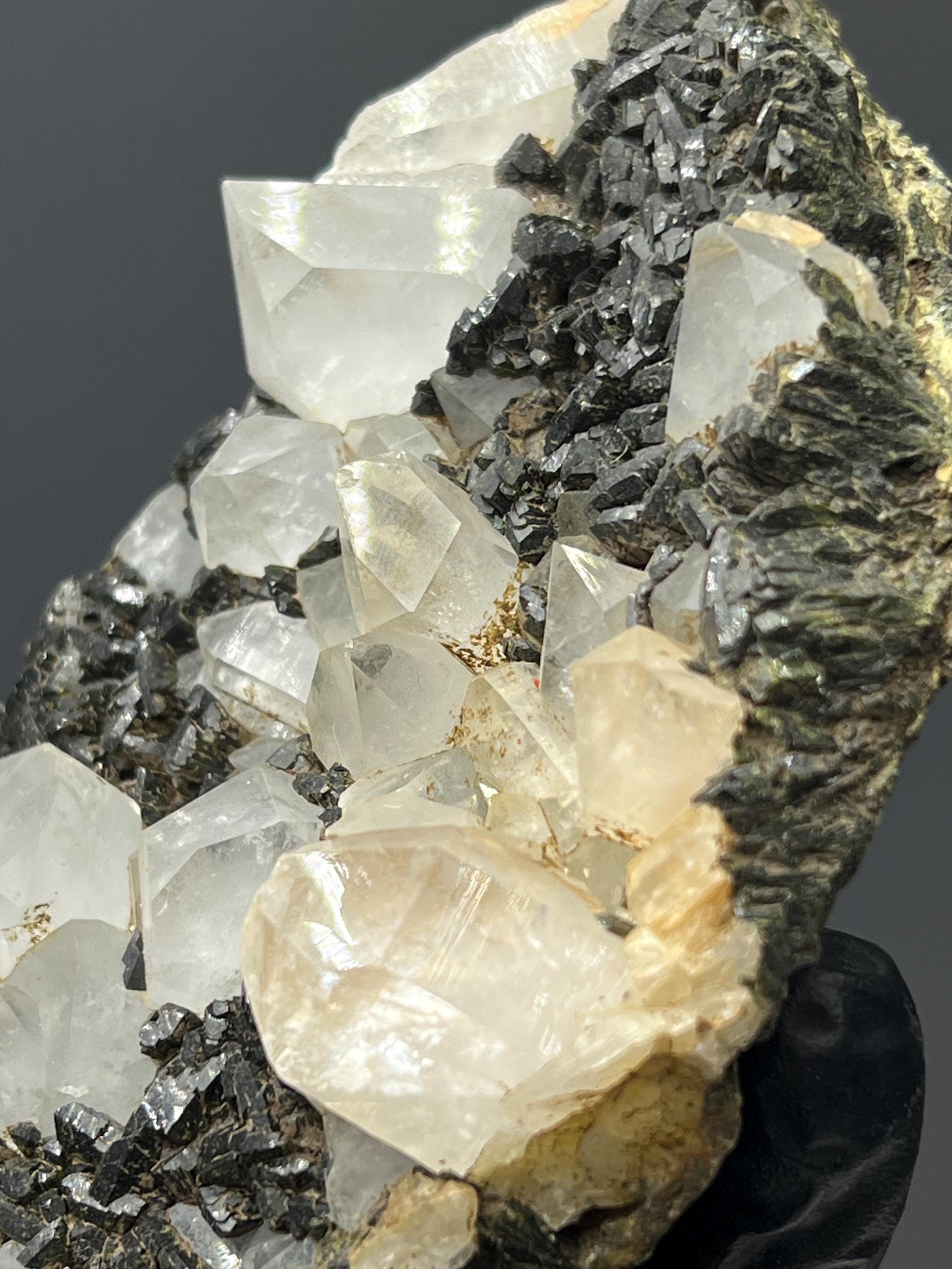 Black Epidote Quartz - Crystal Gemstone AE 
