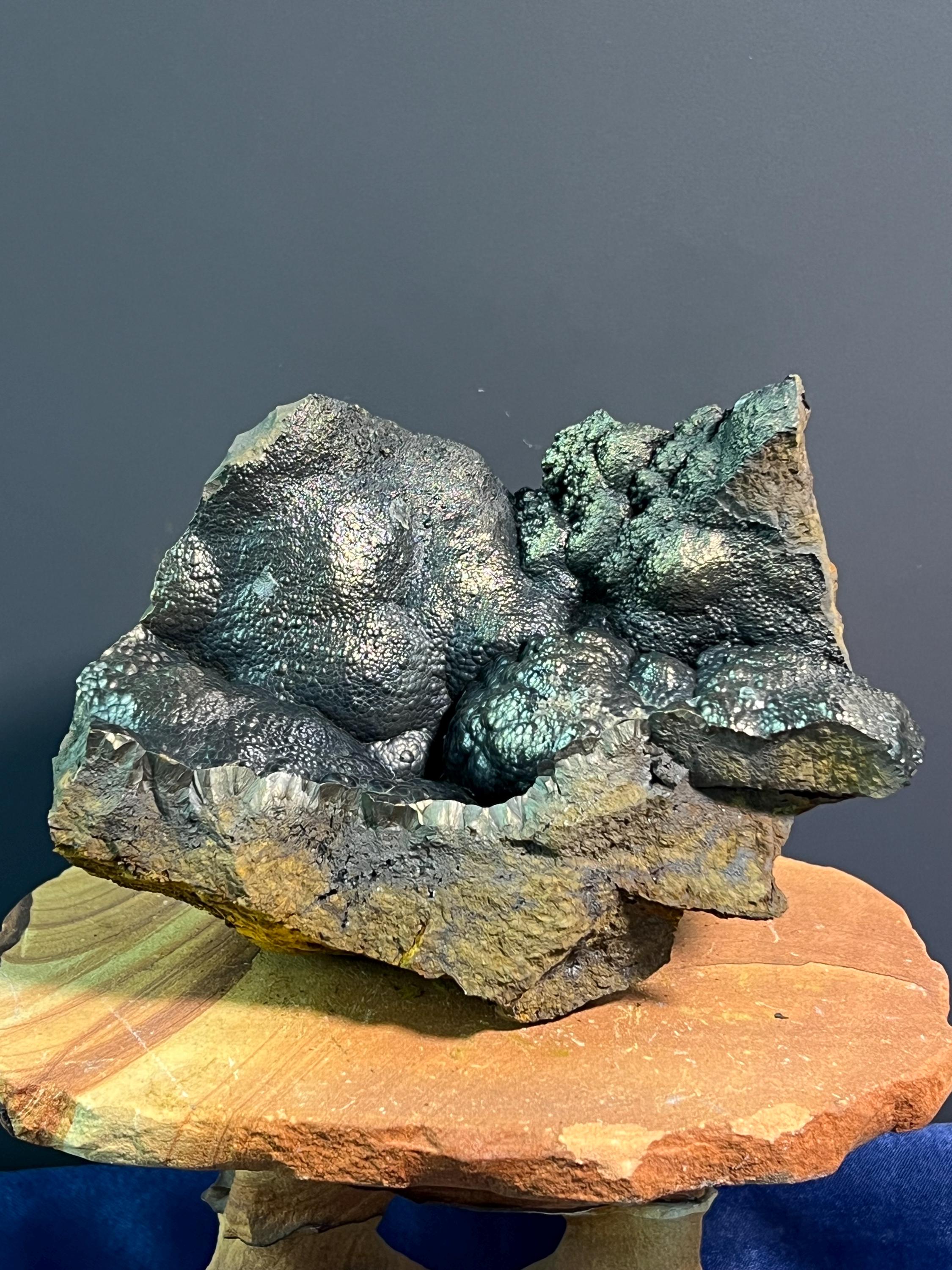 "Museum Grade" Golden Color Botryoidal Goethite - Crystal Gemstone AE 