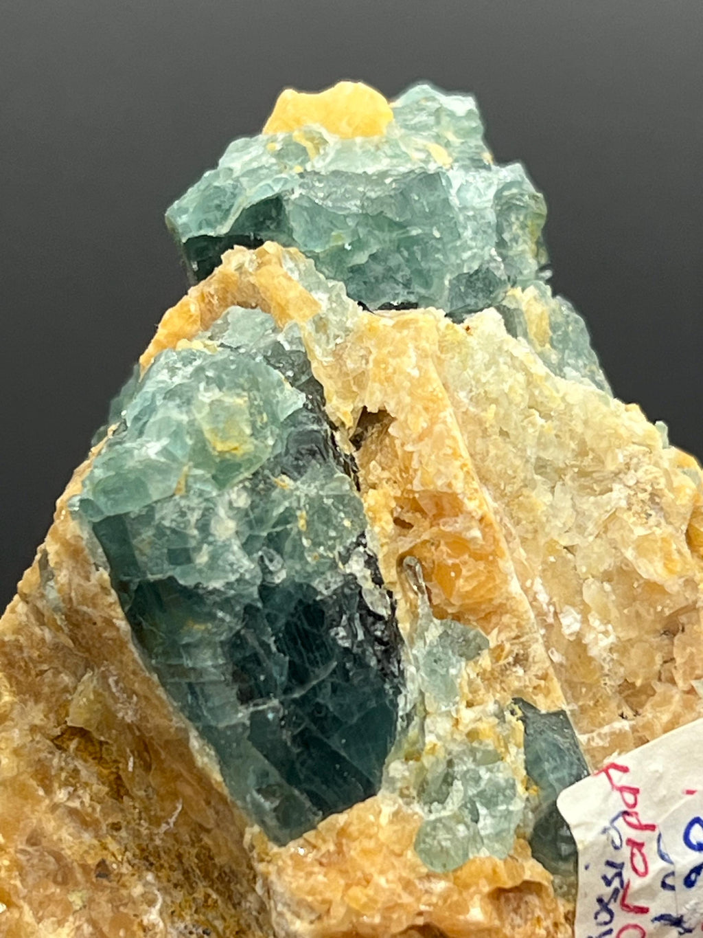 Fluorapatite In Calcite, From Russia - Crystal Gemstone AE 