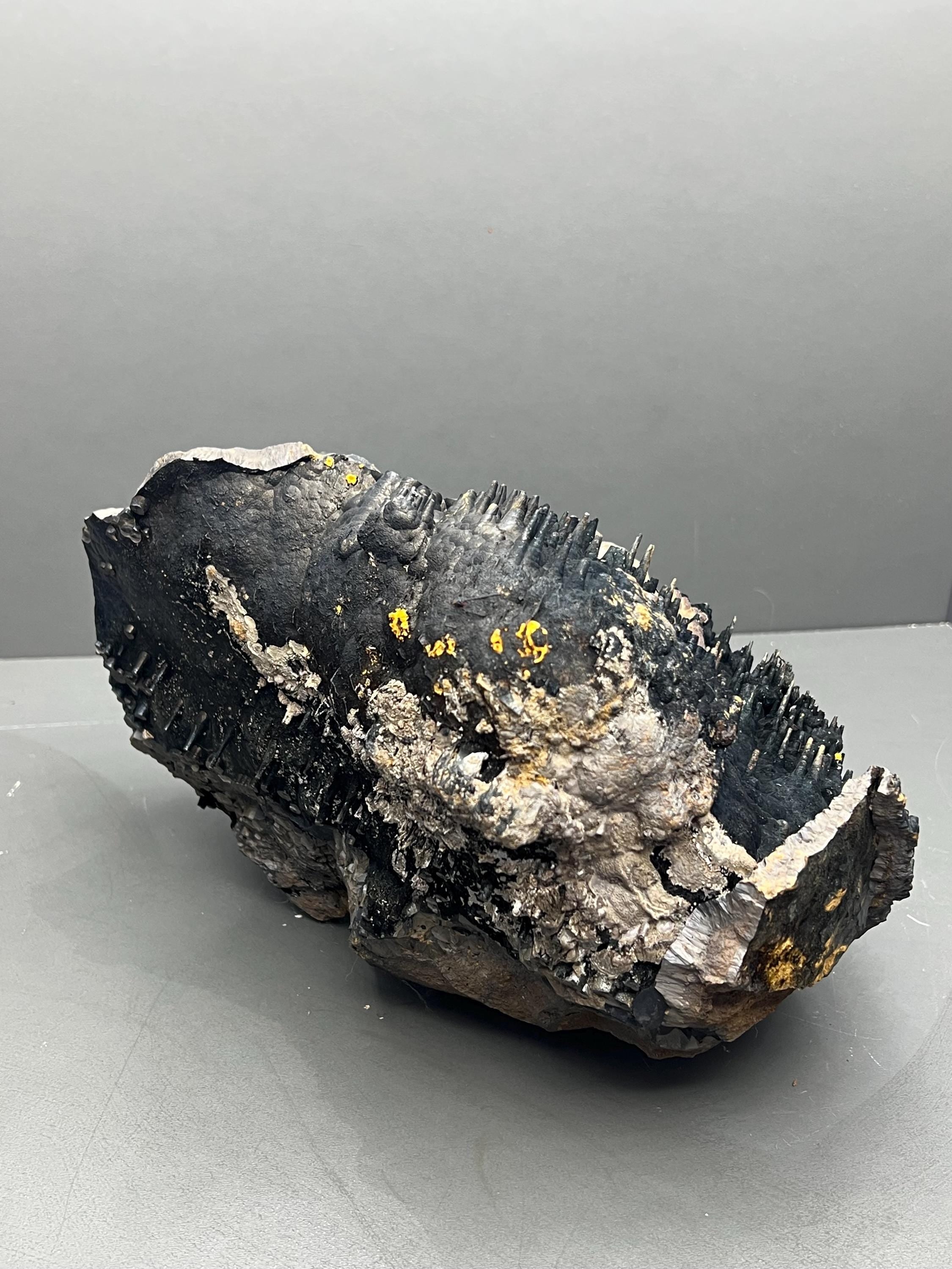 Large Size Limonite And Specularite On Stalactite Goethite - Crystal Gemstone AE 