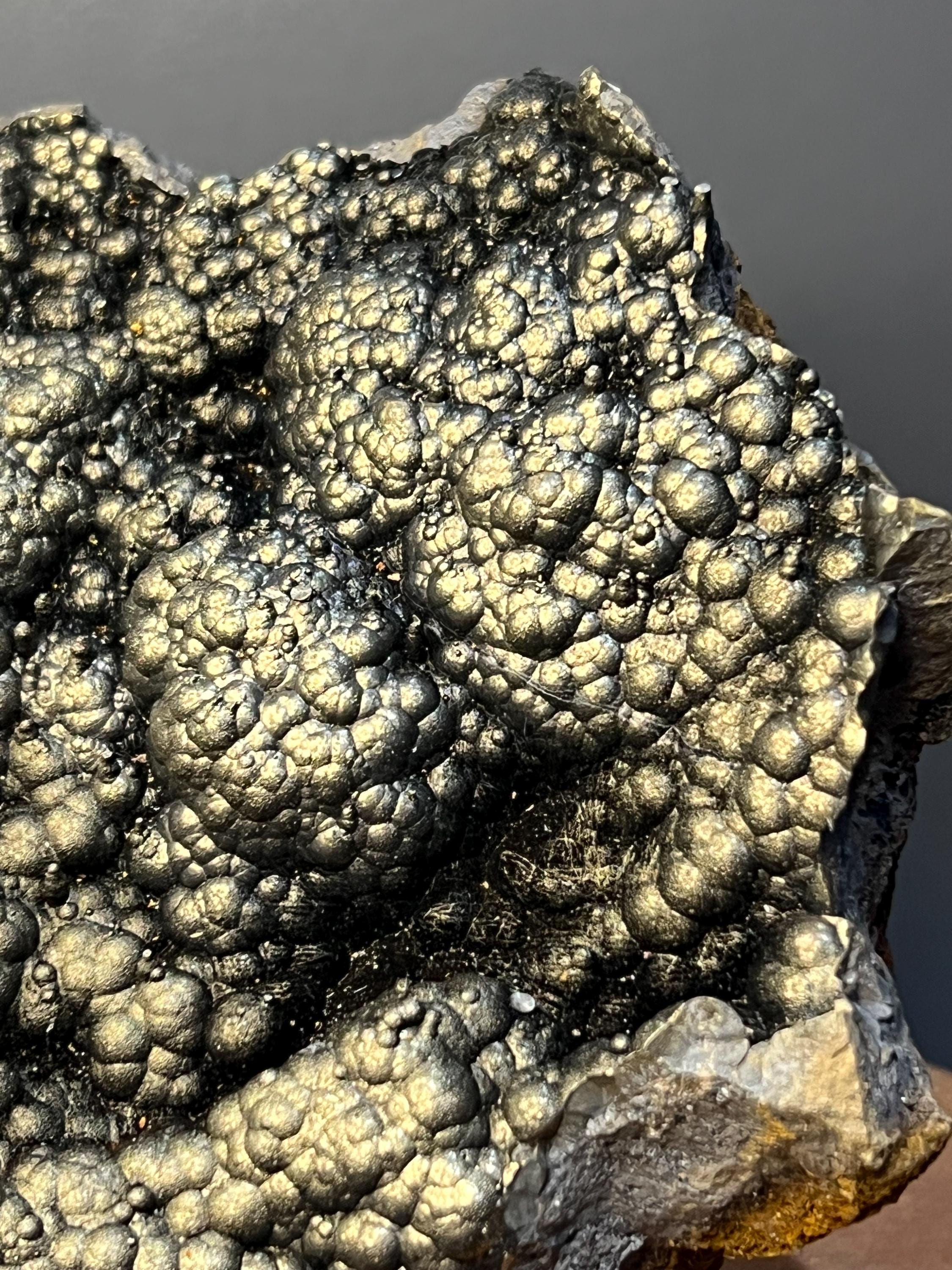 Museum Quality! Very Special Golden Color Botryoidal Goethite - Crystal Gemstone AE 