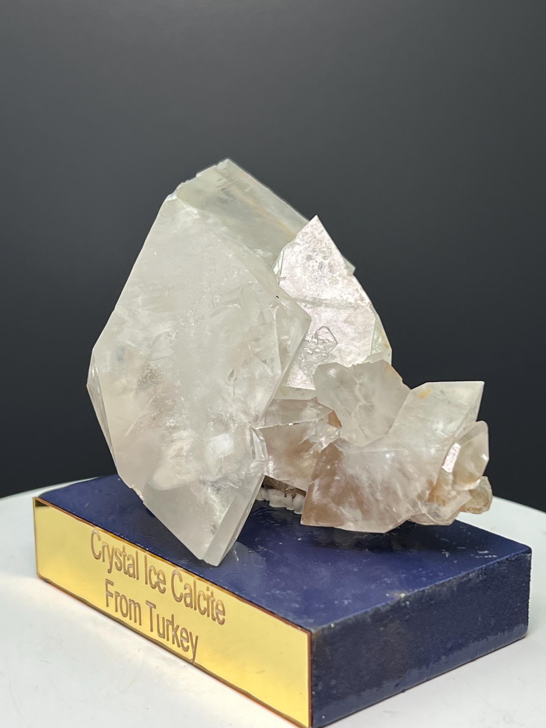 Very Showy, Crystal Ice Calcite Specimen - Crystal Gemstone AE 