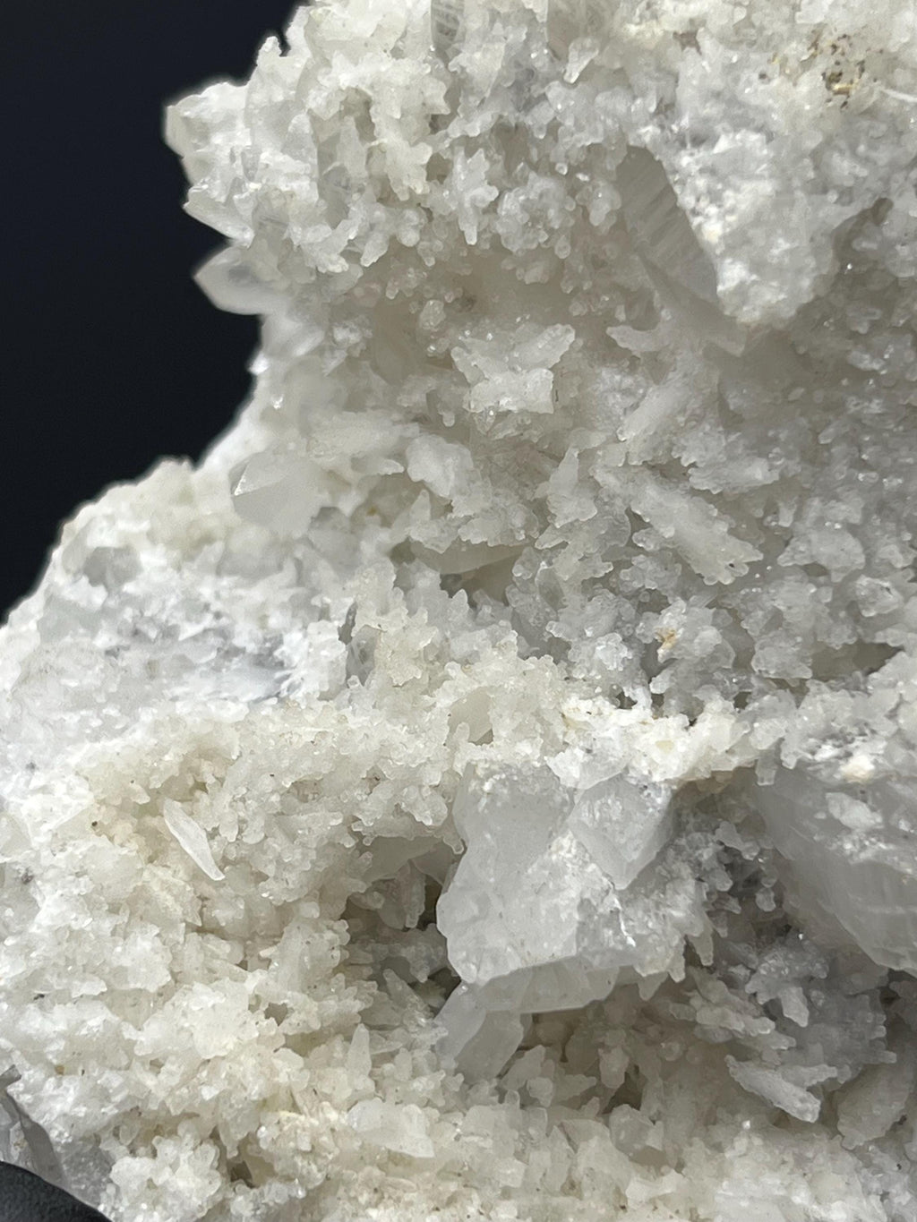 Snow Crystal Calcite With Crystal Quartz Specimen - Crystal Gemstone AE 