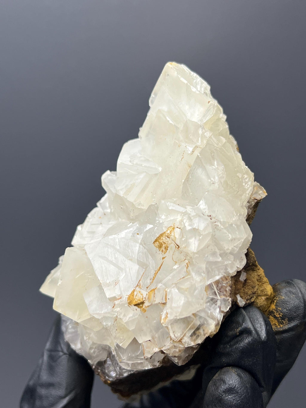 White Crystal Calcite Specimen - Geometric Mineral Art, Turkey - Crystal Gemstone AE 