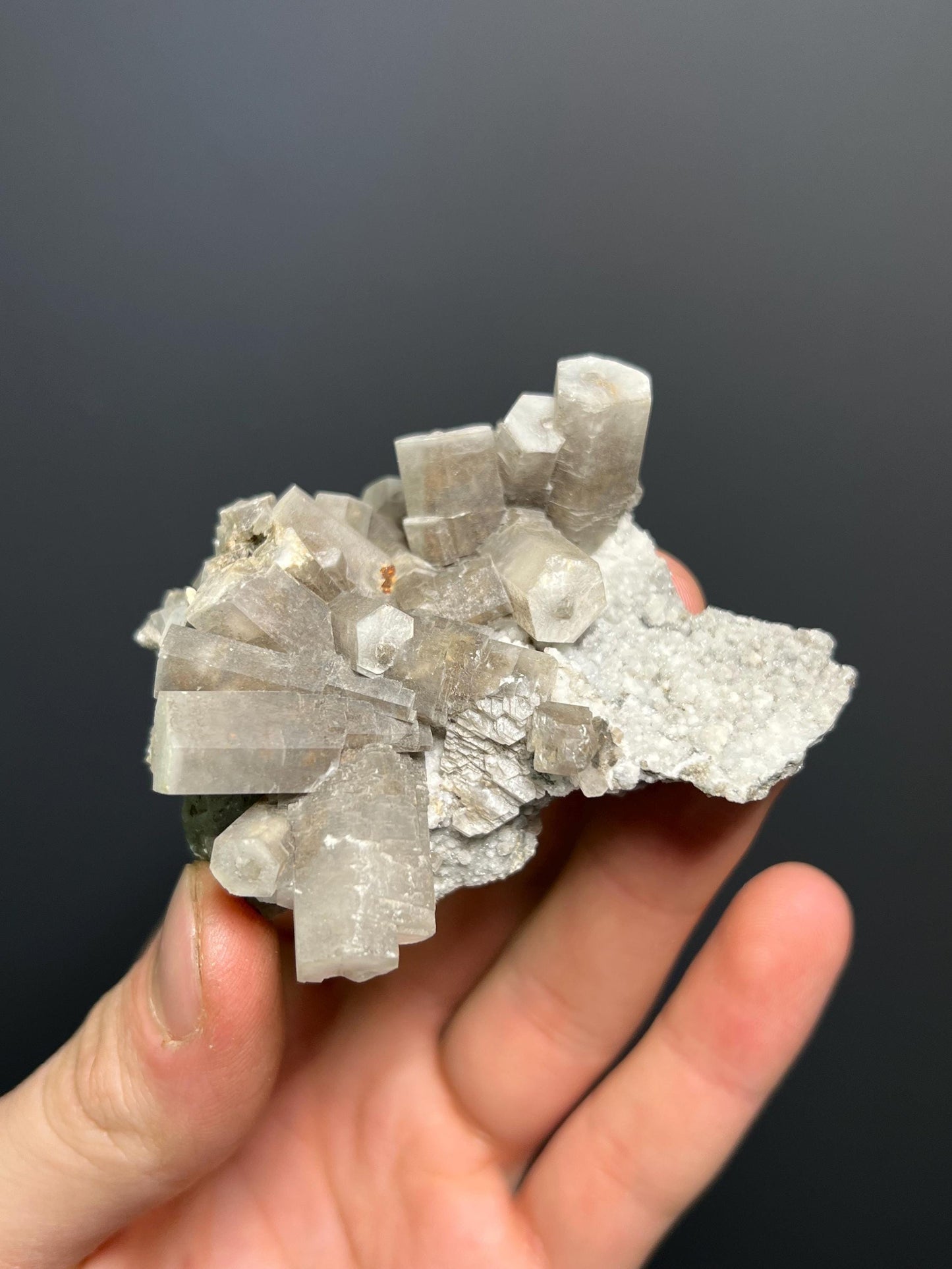 Hexagonal Columnar Calcite Crystal Cluster - China