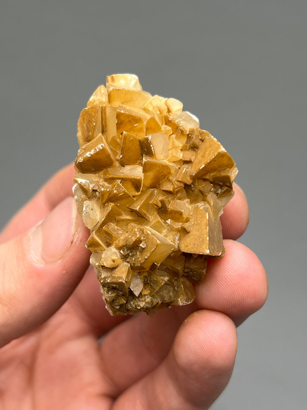 Orange Crystal Calcite Mineral, From Turkey - Crystal Gemstone AE 