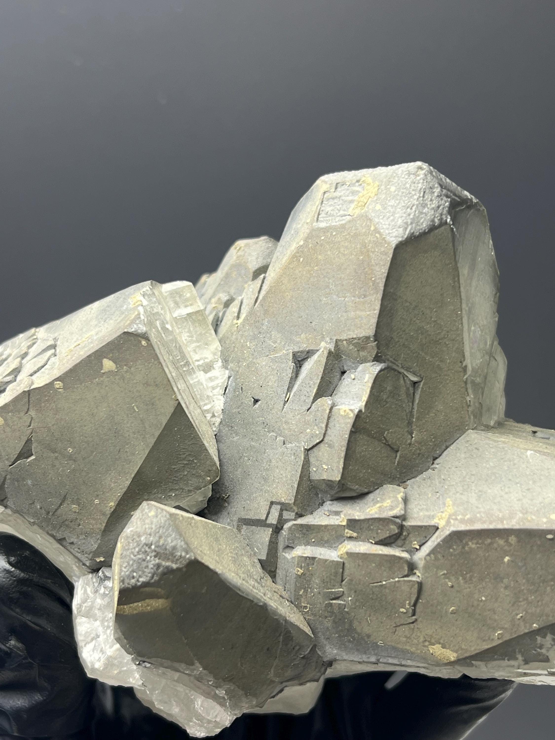 Pyrite Alloy Gray Crystal Calcite - Crystal Gemstone AE 