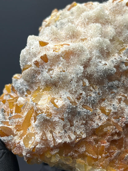 Feather Crystal Calcite Specimen, Orange Crystal from Turkey