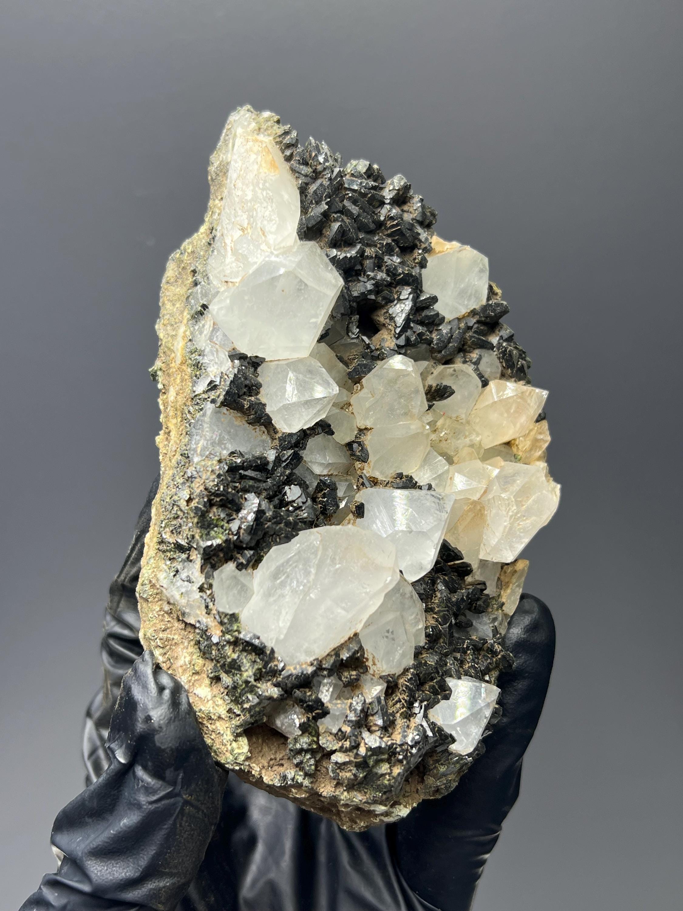 Black Epidote Quartz - Crystal Gemstone AE 