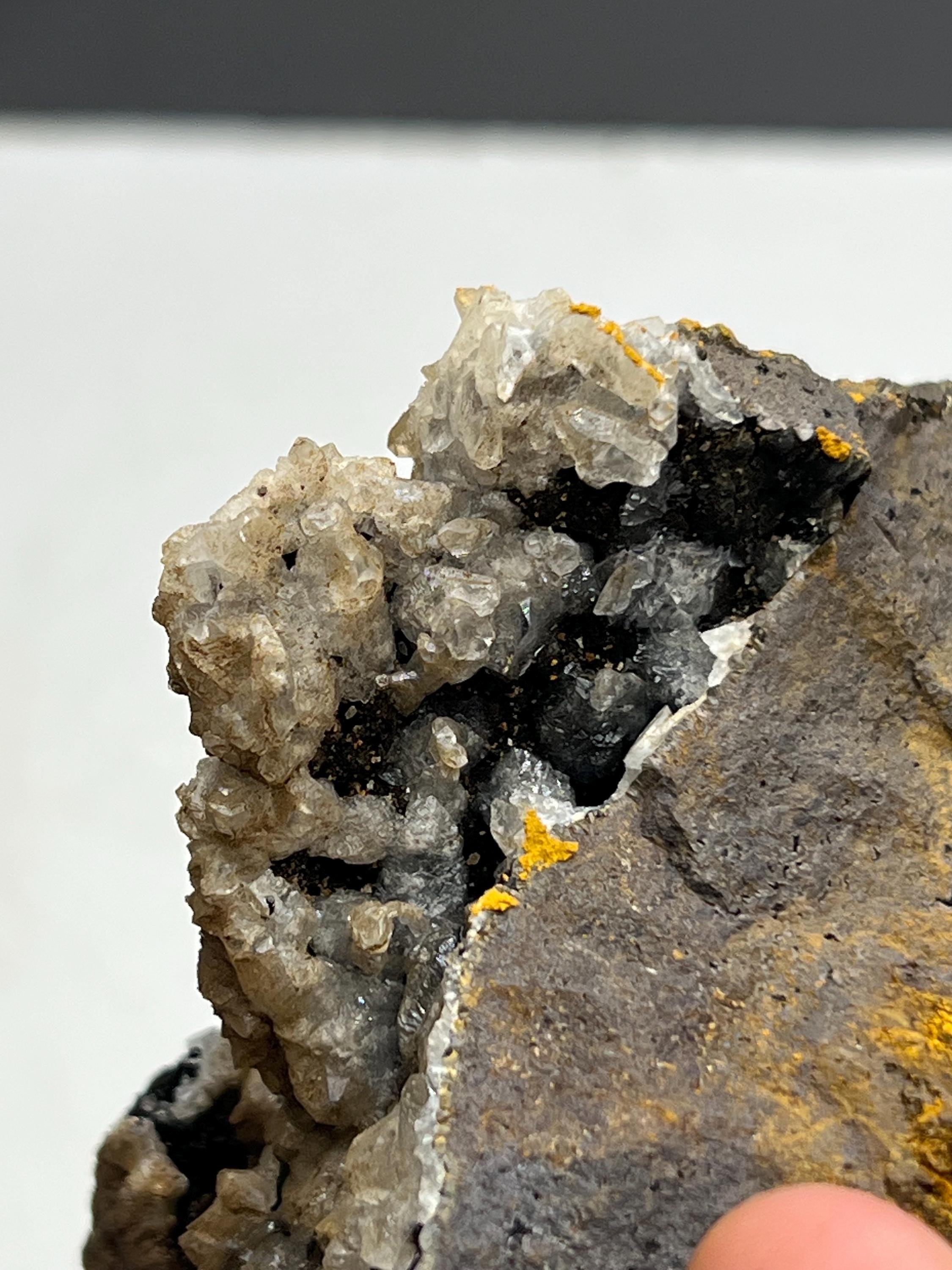 Very Special, Calcite On Hematite Mineral, From Turkey - Crystal Gemstone AE 