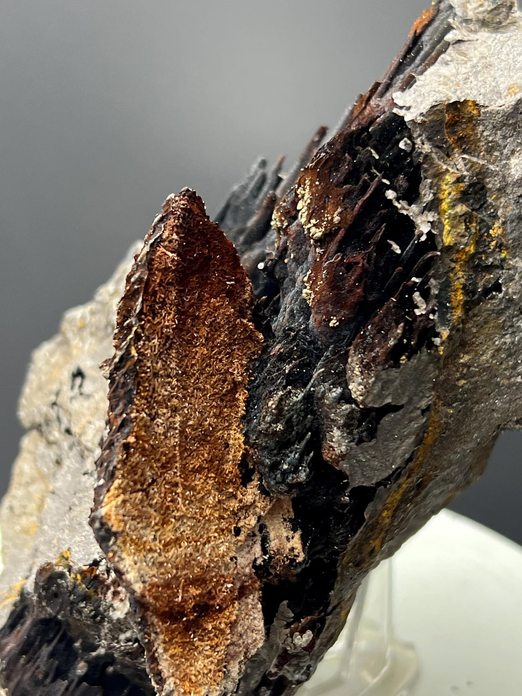 Very Showy Limonite And Specularite With Stalactite Goethite, For Special Collection - Crystal Gemstone AE 