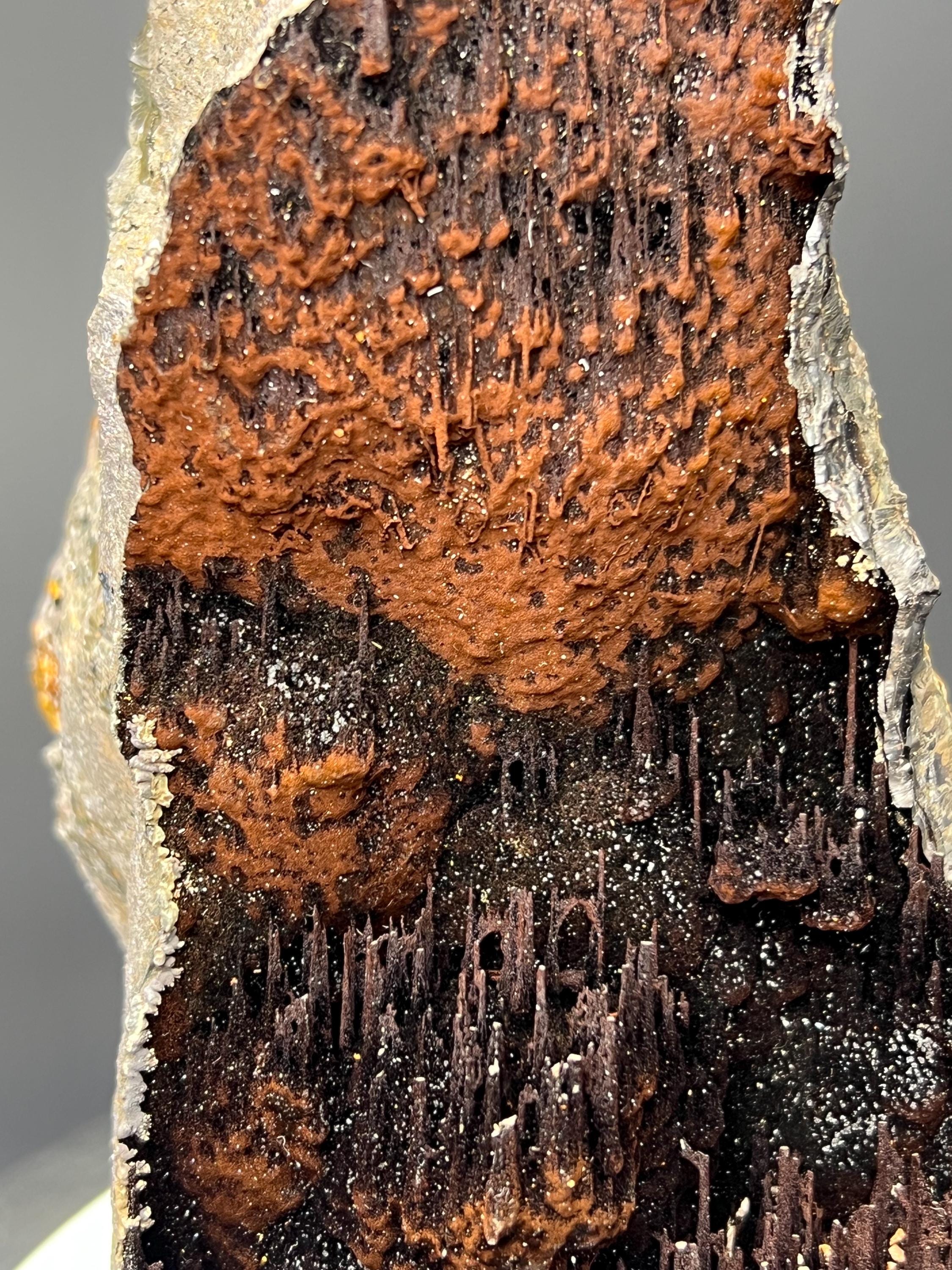 Museum Grade, Very Special Limonite And Specularite With Stalactite Goethite, For Special Collections - Crystal Gemstone AE 
