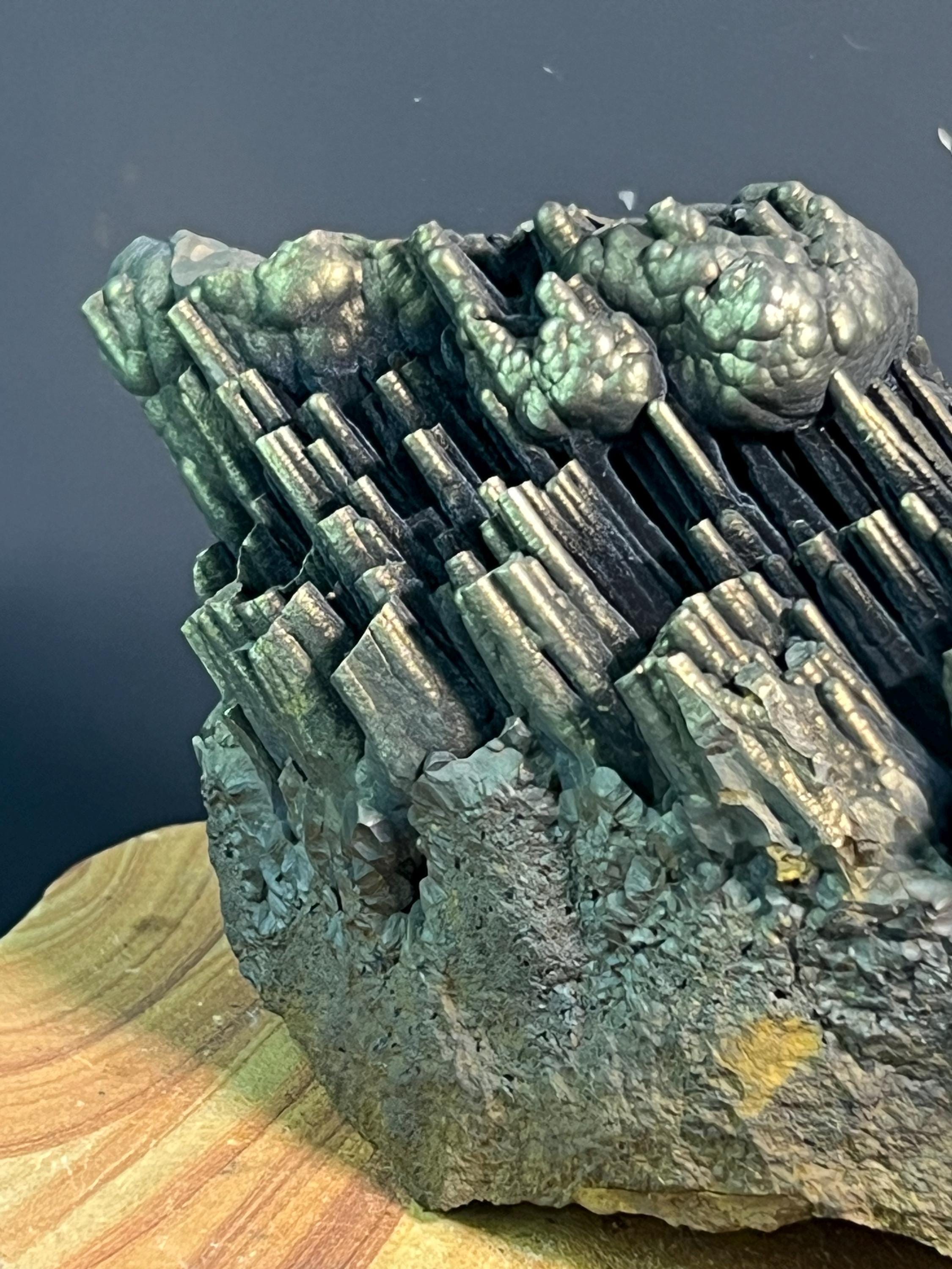 "Museum Grade" Golden Color Stalactite Goethite - Crystal Gemstone AE 