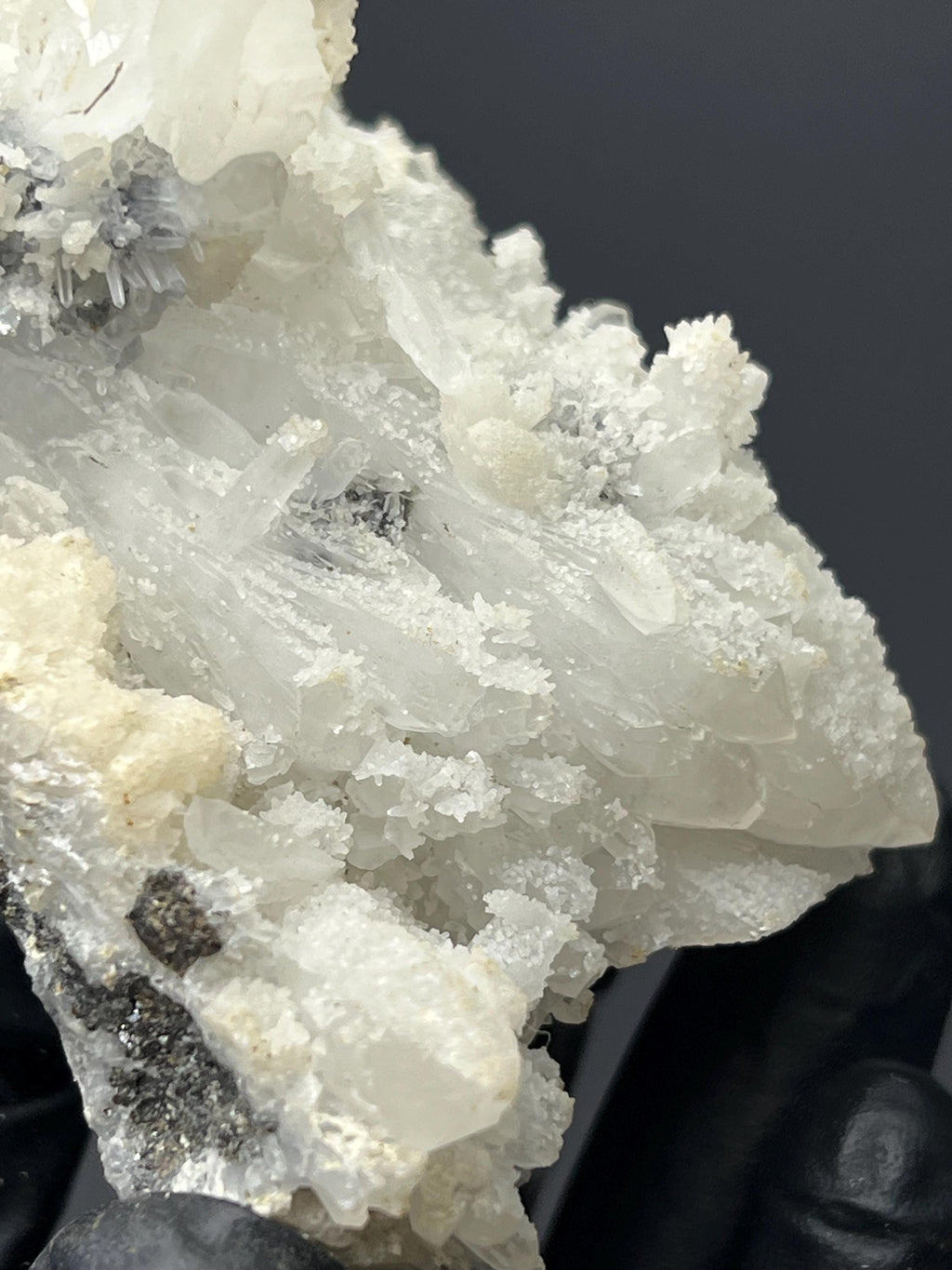 Druzy Crystal Calcite And Crystal Quartz With Sphalerite - Crystal Gemstone AE 