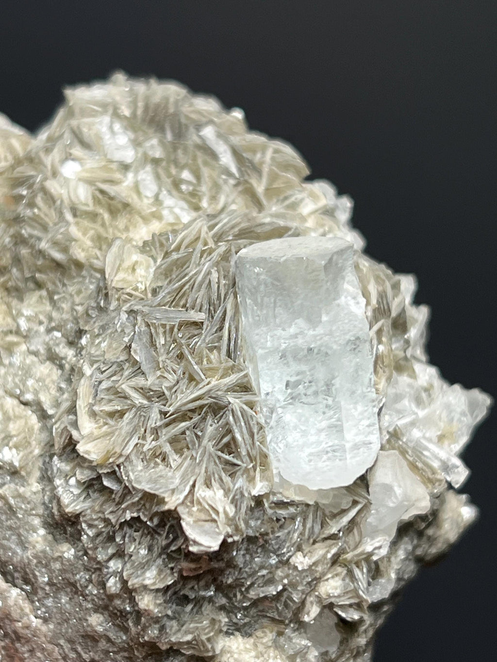 Aquamarine And Muscovite With Topaz - Pakistan - Crystal Gemstone AE 