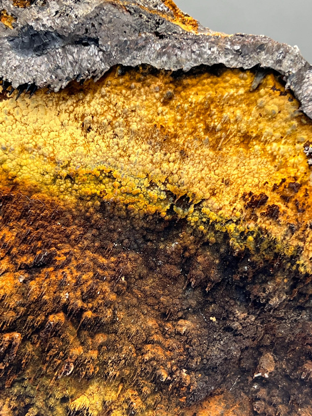 Limonite And Specularite On Stalactite Botryoidal Formation Goethite - Crystal Gemstone AE 