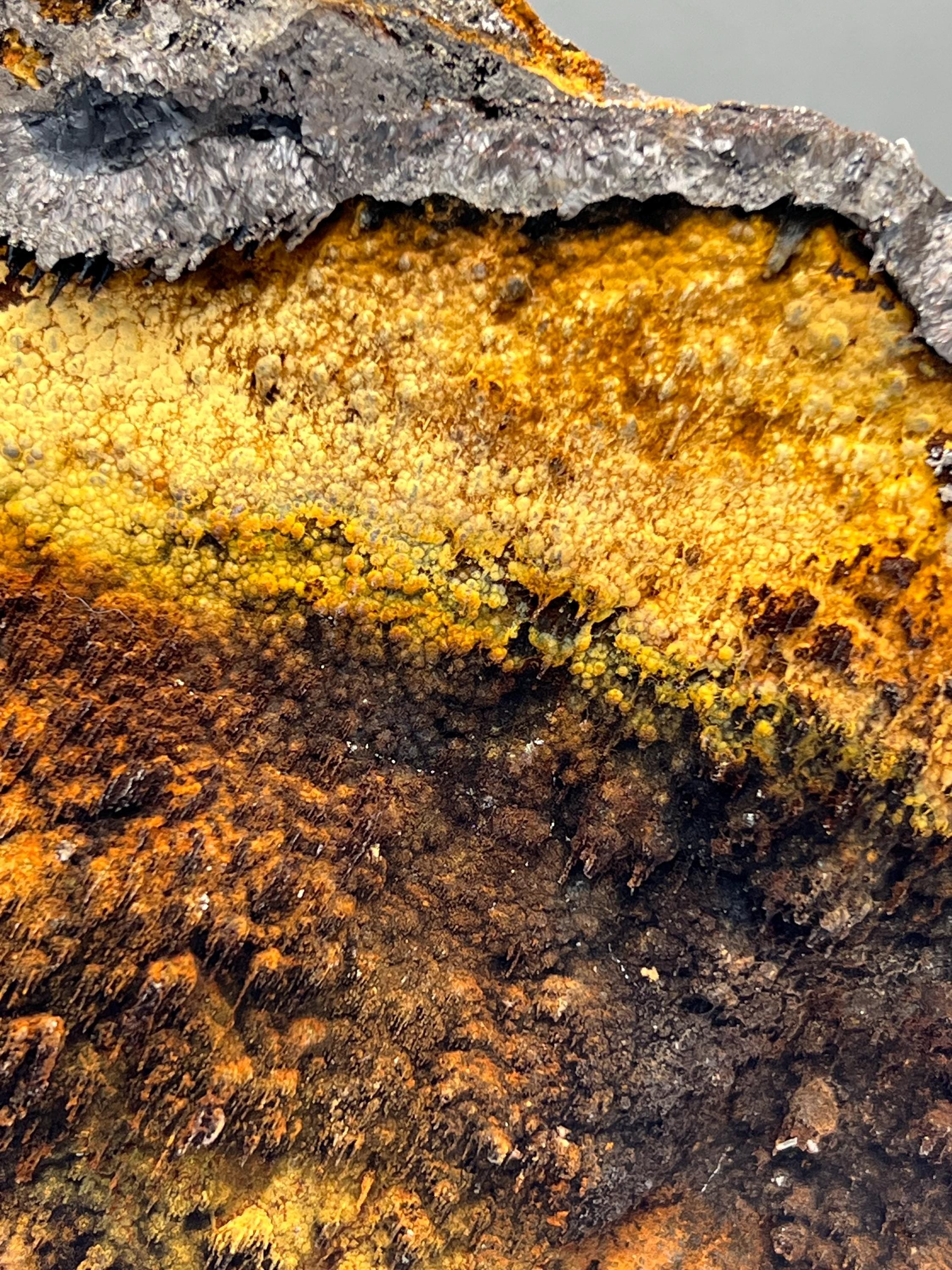 Limonite And Specularite On Stalactite Botryoidal Formation Goethite - Crystal Gemstone AE 