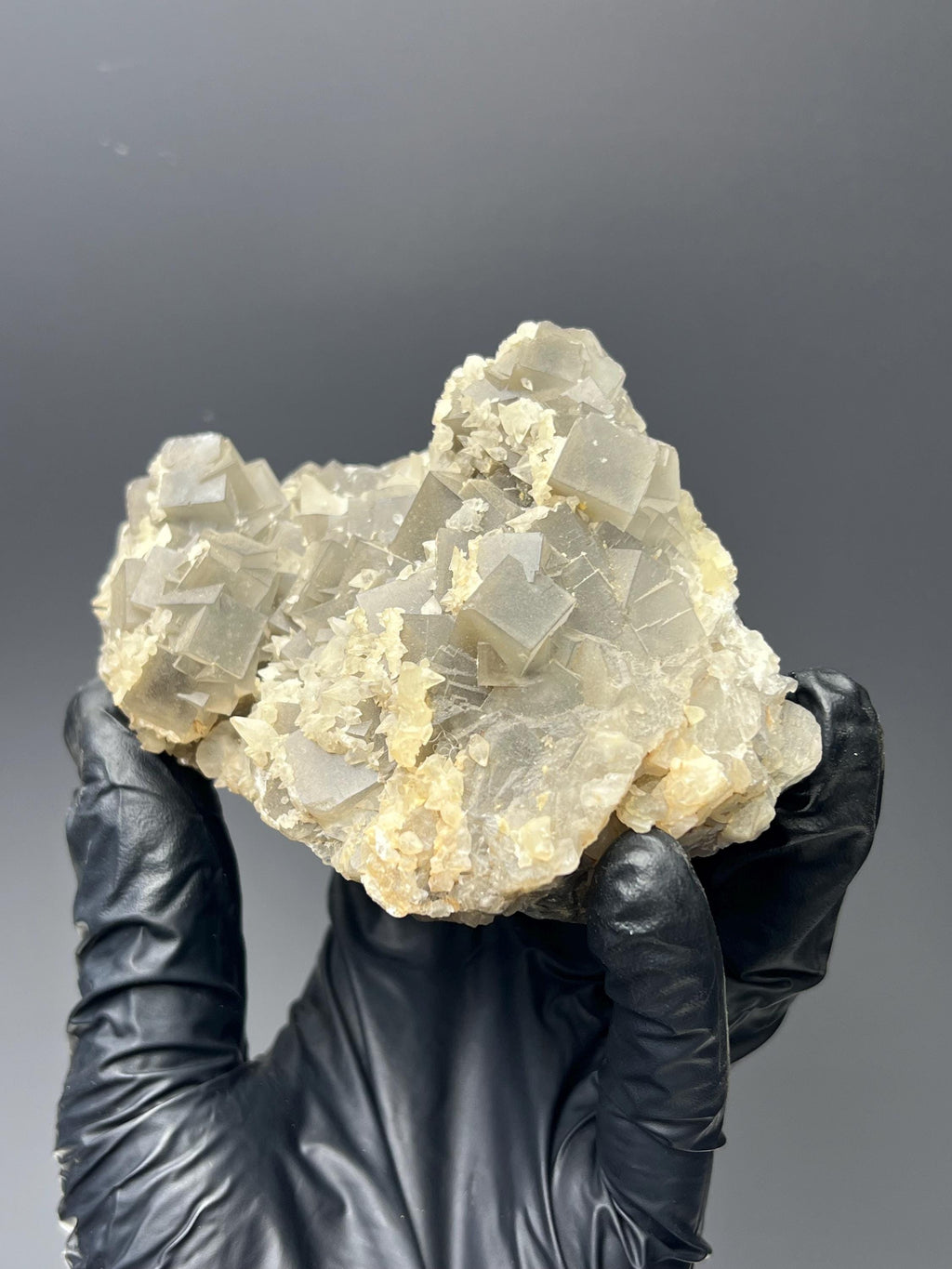Calcite With Fluorite Specimen - Crystal Gemstone AE 