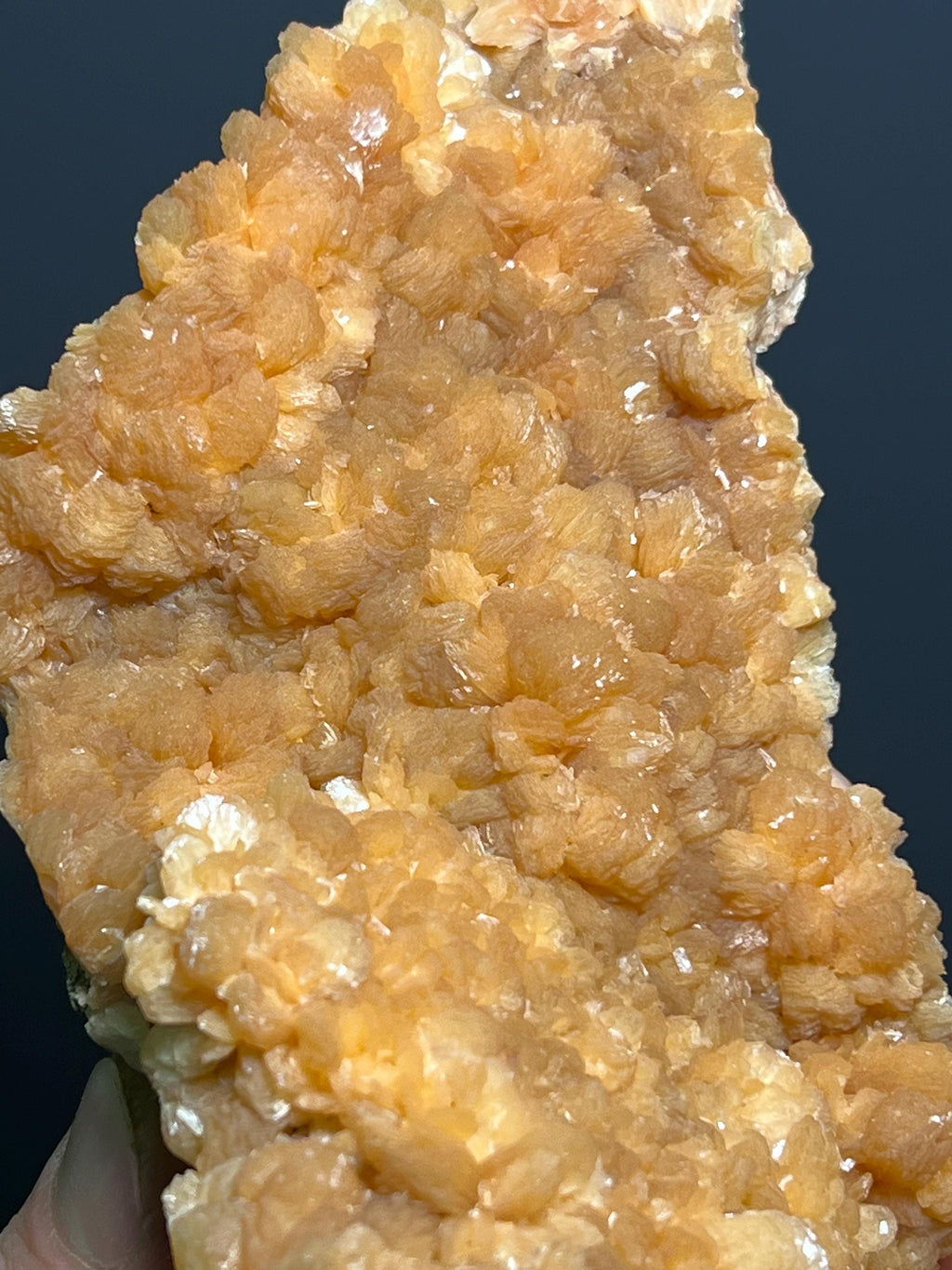 Orange Stilbite Specimen, 415gram - Crystal Gemstone AE 