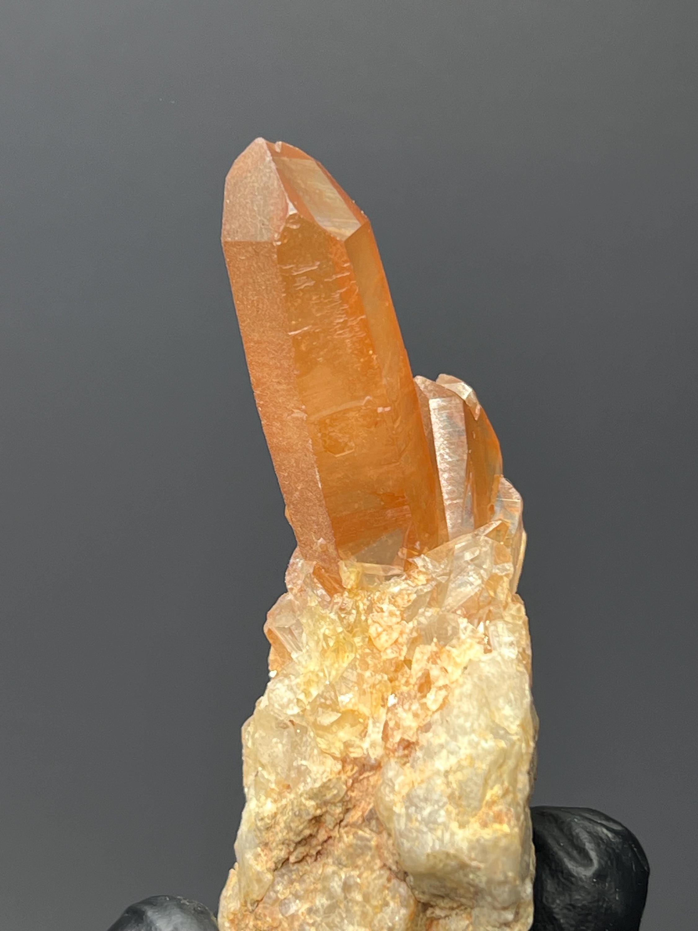 Orange Crystal Quartz Specimen - Crystal Gemstone AE 