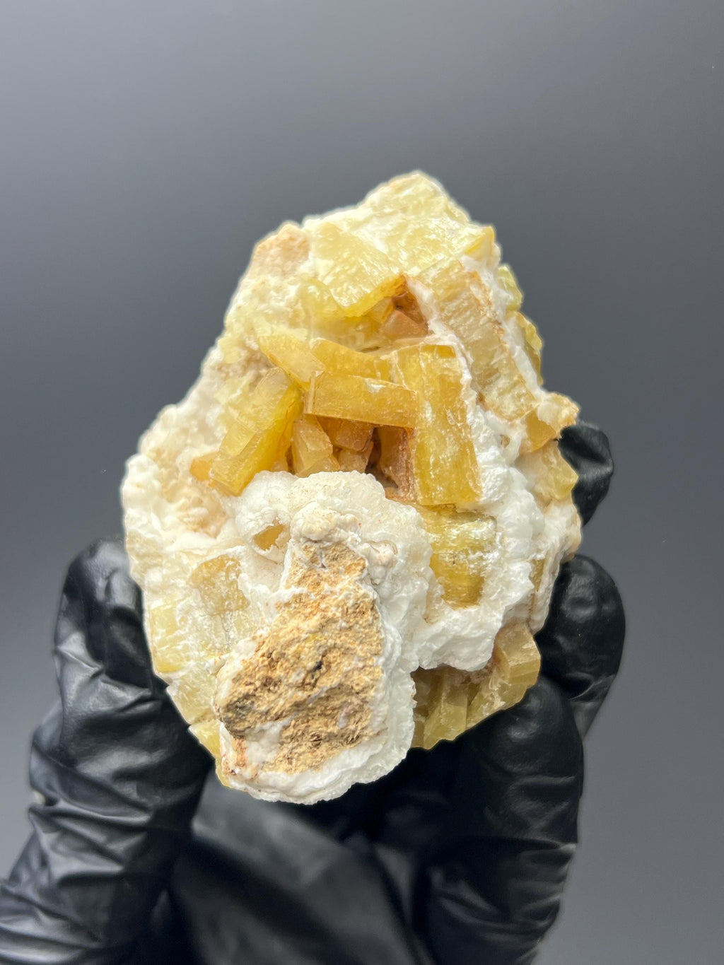 Yellow Barite Specimen - Crystal Gemstone AE 