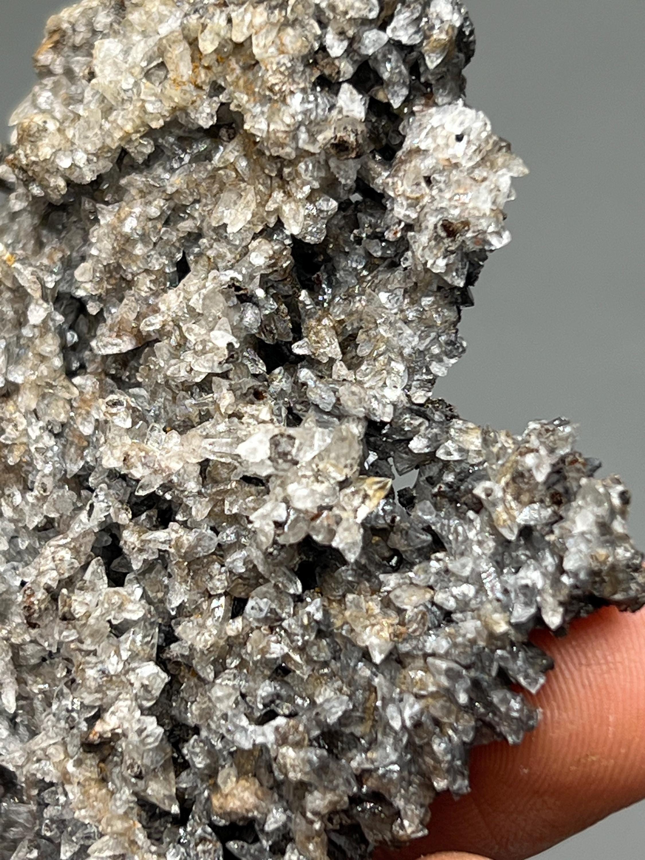Very Showy And Unique, 2 Sided Crystal Calcite On Hematite, From Turkey - Crystal Gemstone AE 