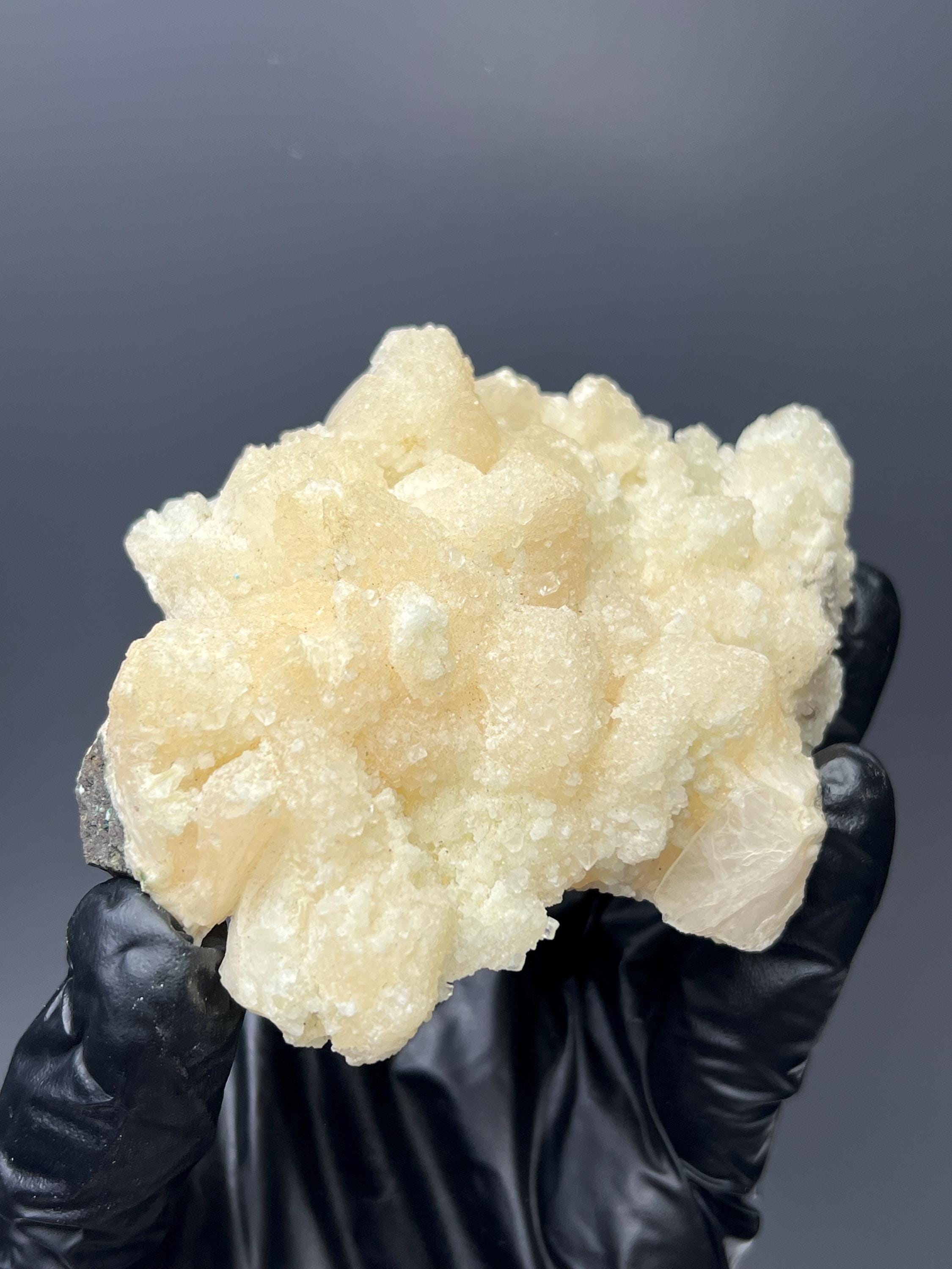 Lilac Crystal Calcite With Crystal Quartz - Crystal Gemstone AE 