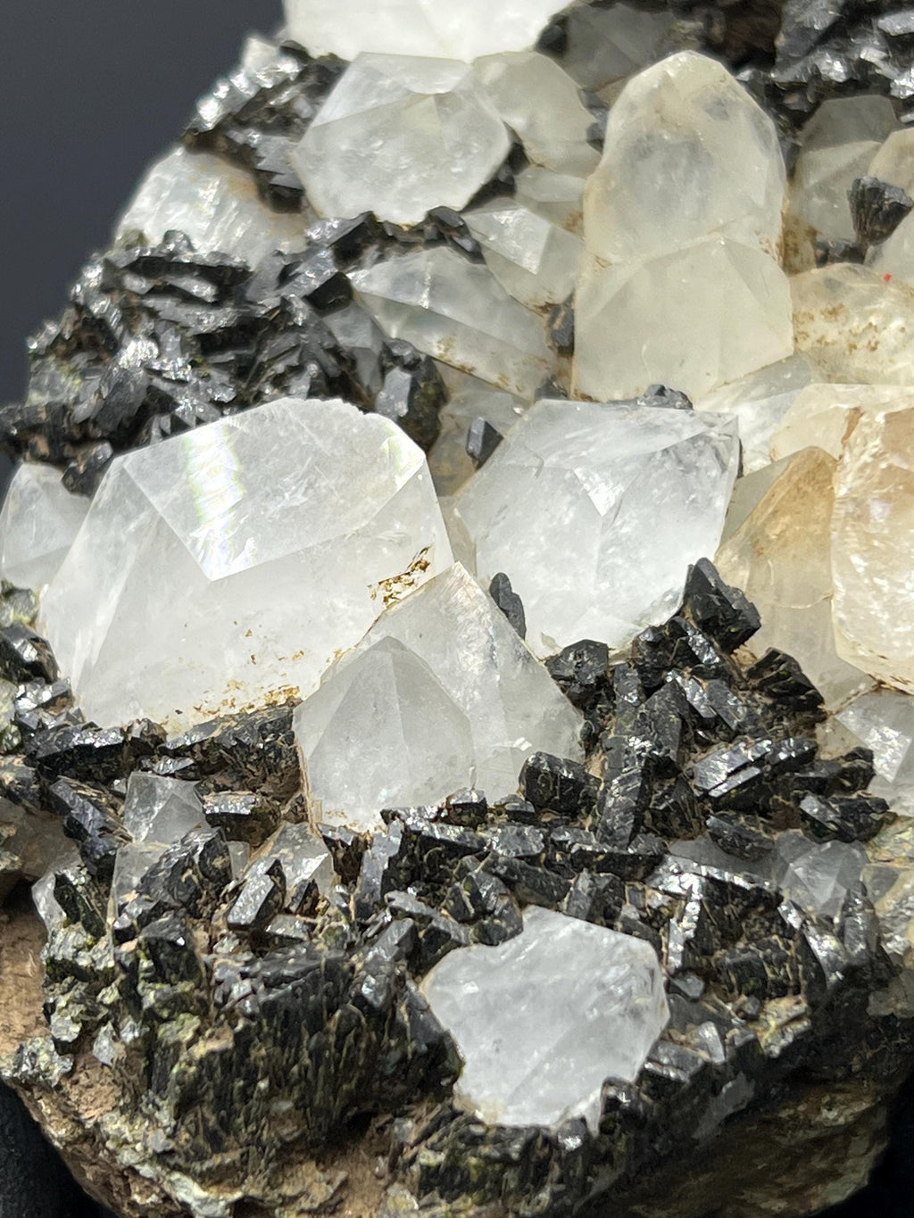 Black Epidote Quartz - Crystal Gemstone AE 