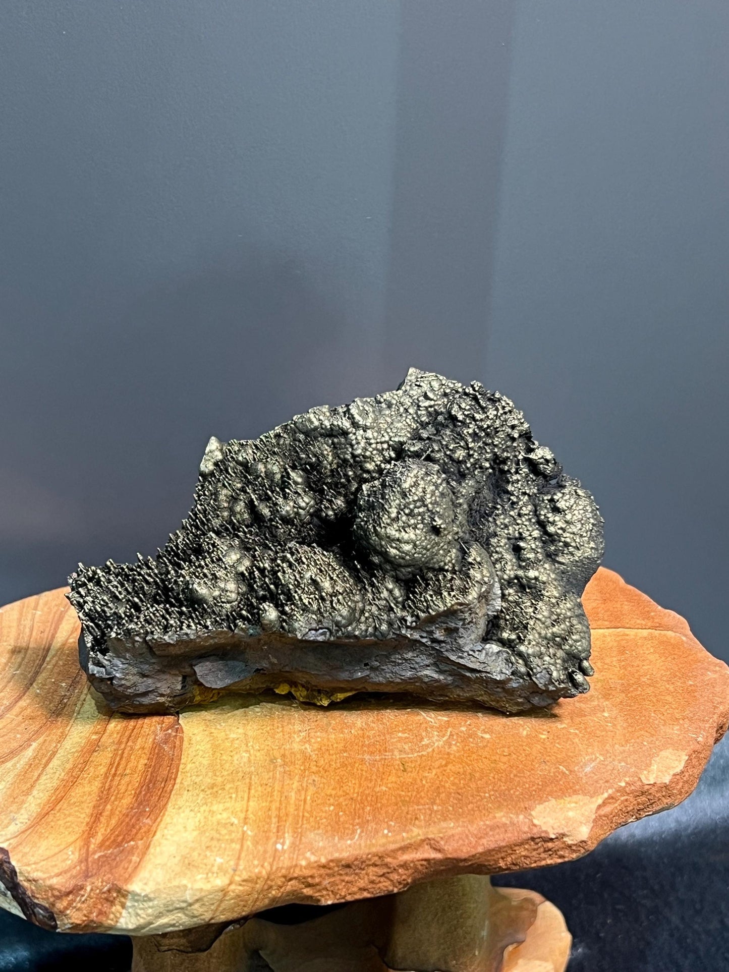 Museum Quality Showy Golden Color Small Stalactites Goethite Specimen - Crystal Gemstone AE 