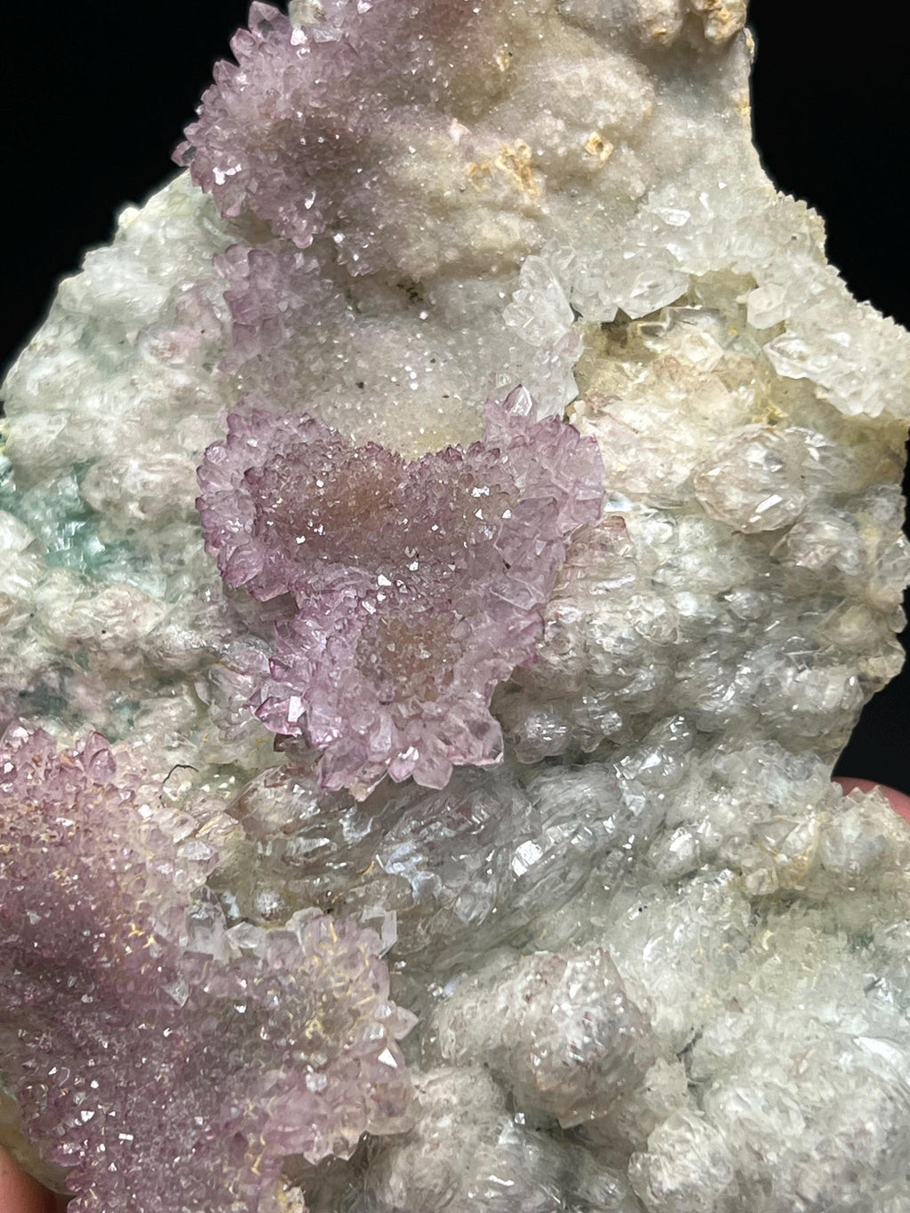 Amethyst Flower With Quartz On Matrix - Crystal Gemstone AE 