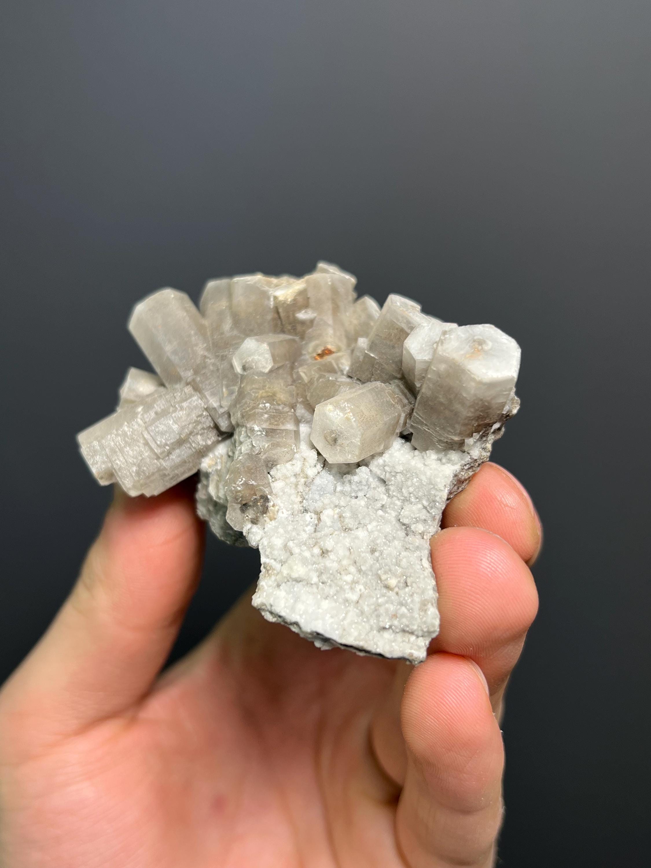 Hexagonal Columnar Calcite Crystal Cluster - China - Crystal Gemstone AE 