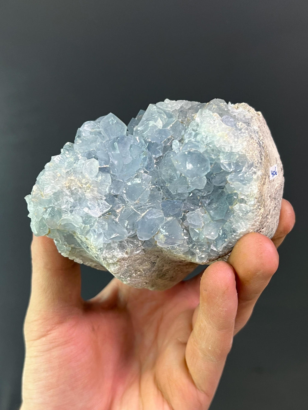Blue Celestite Crystal - Crystal Gemstone AE 