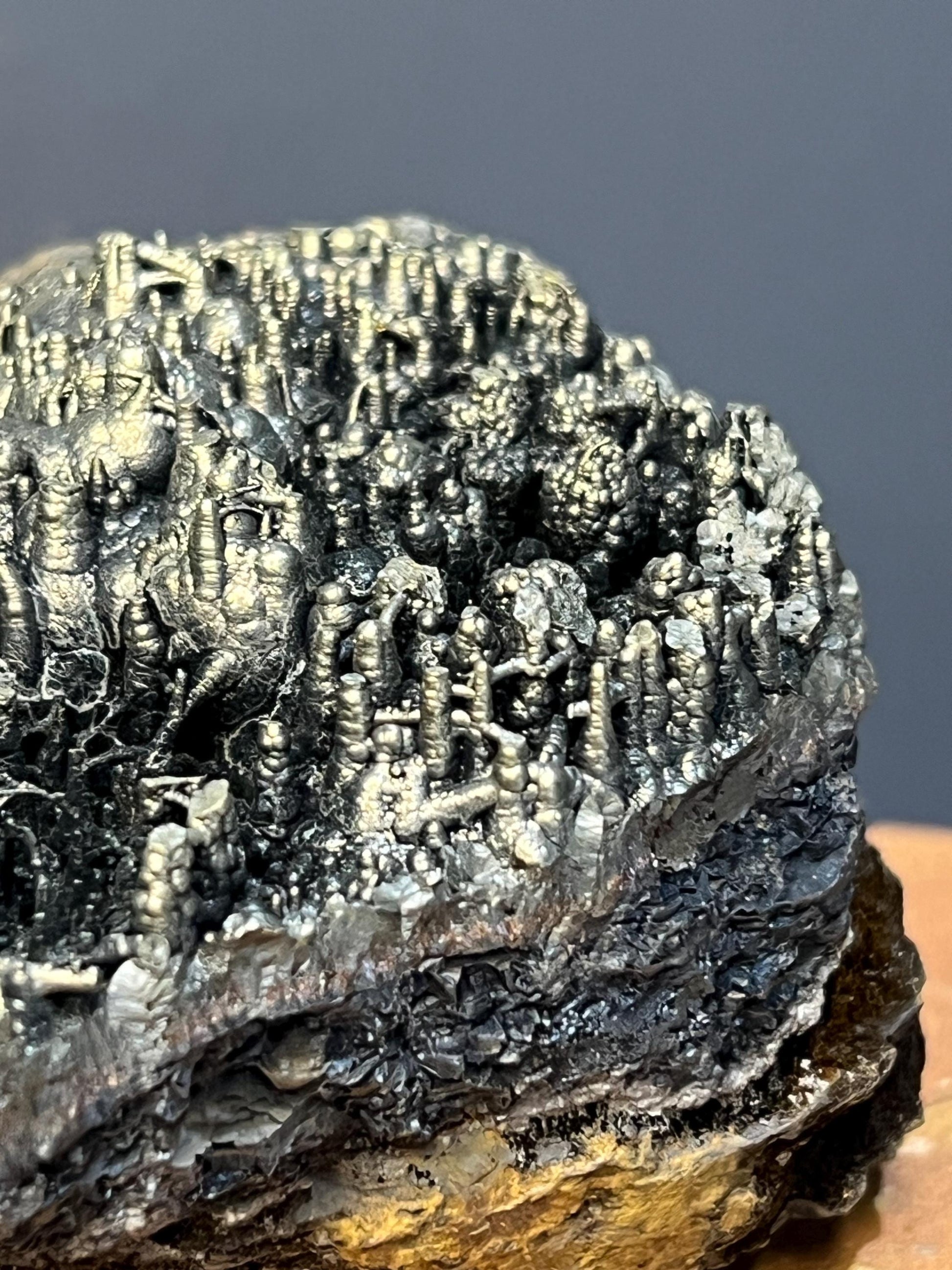 Museum Grade! Very Special Golden Color Stalactite Goethite Specimen - Crystal Gemstone AE 