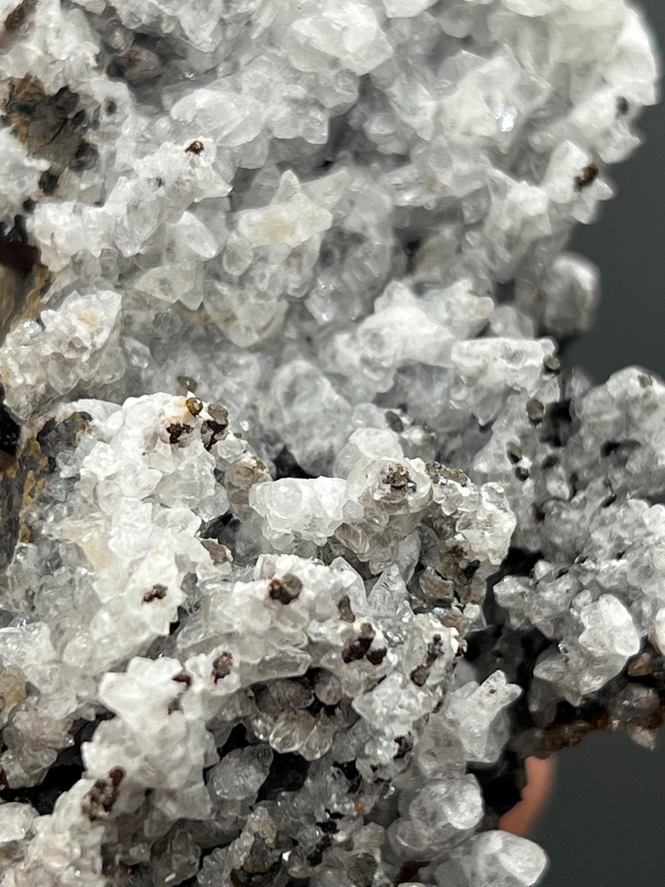 Crystal Calcite On Small Stalactites Hematite Specimen - Crystal Gemstone AE 