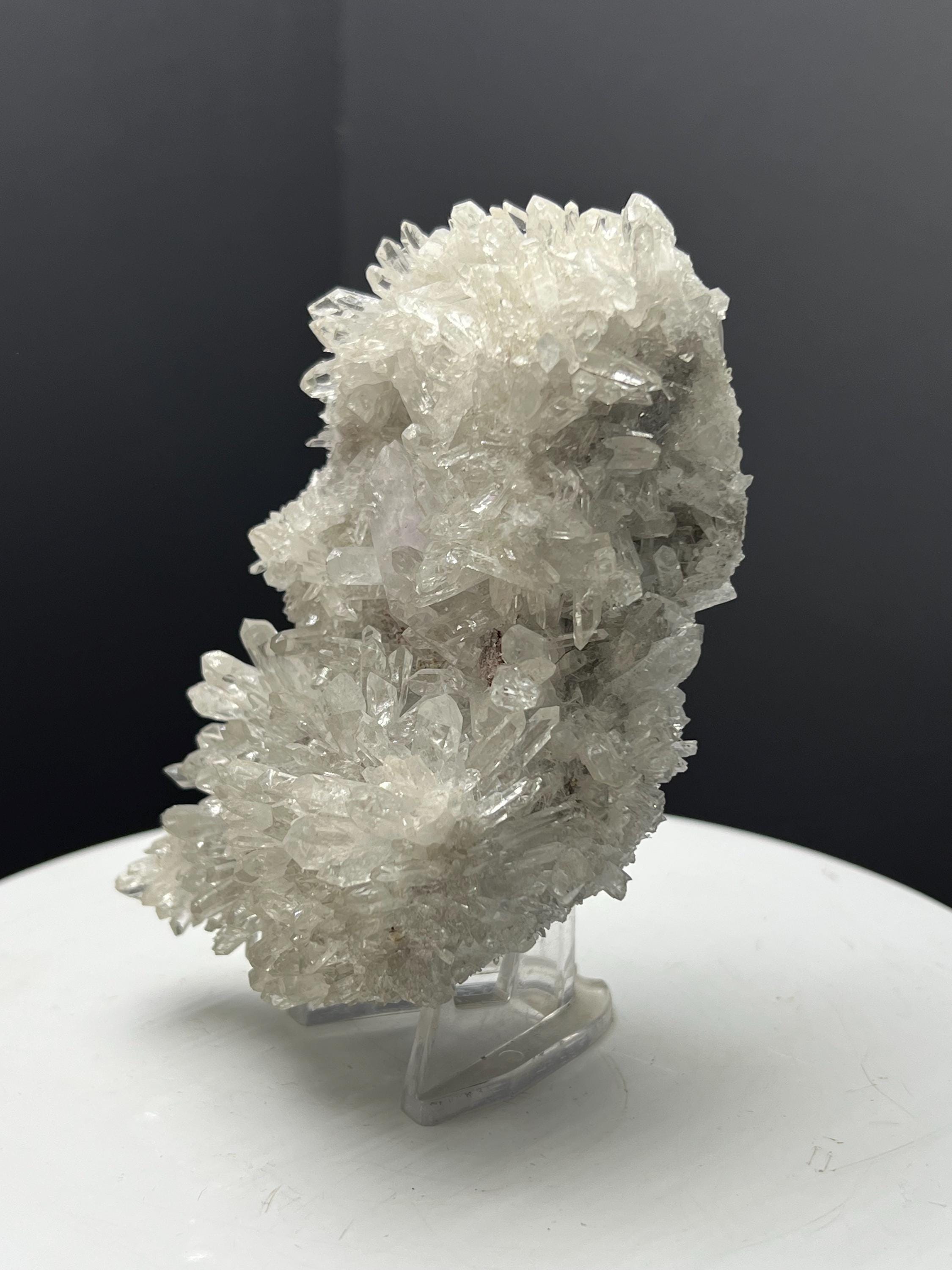 Lilac Himalayan Clear Crystal Quartz Specimen - Crystal Gemstone AE 
