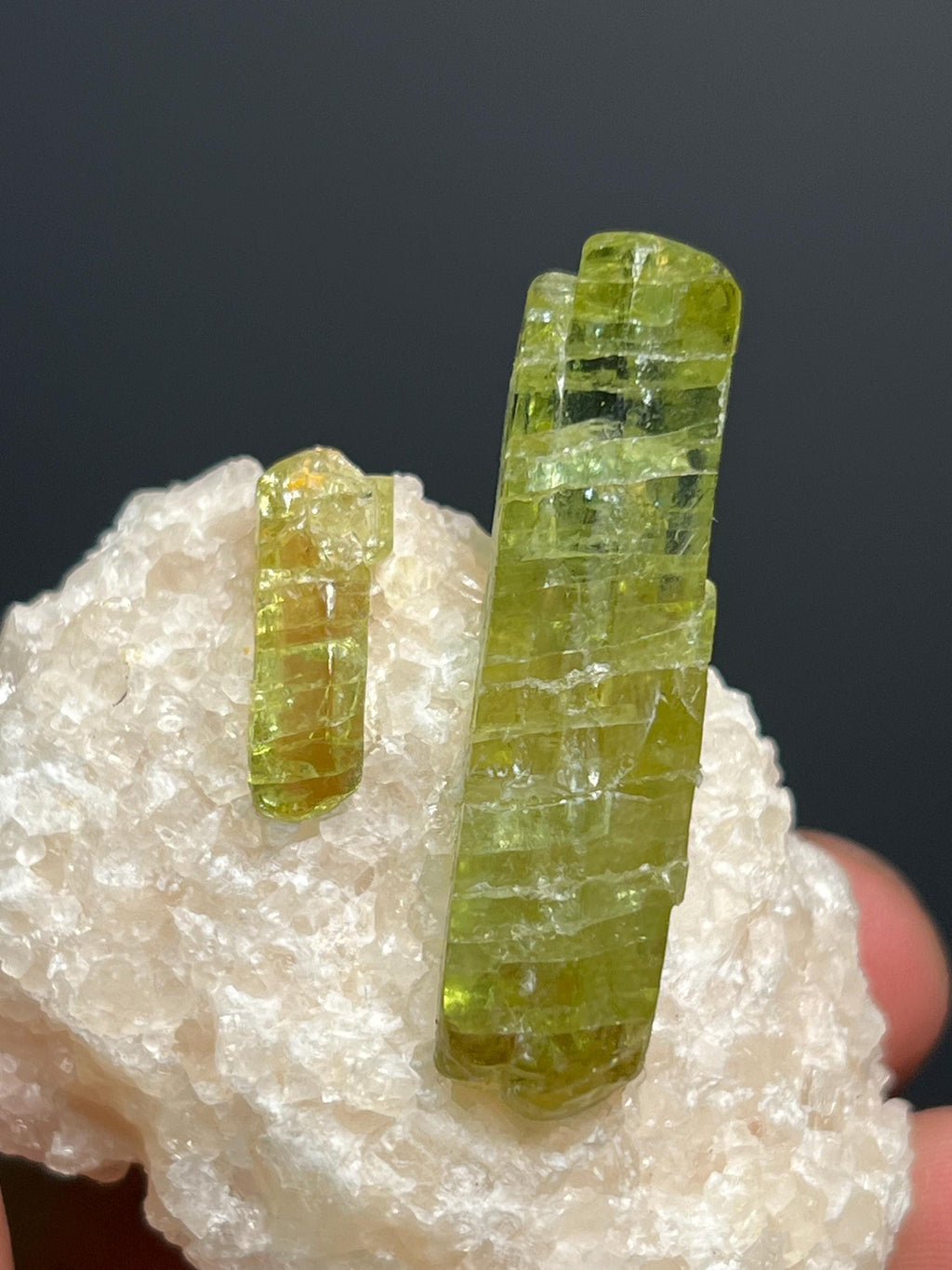 Apatite Crystals In Calcite Specimen, 98gram - Crystal Gemstone AE 