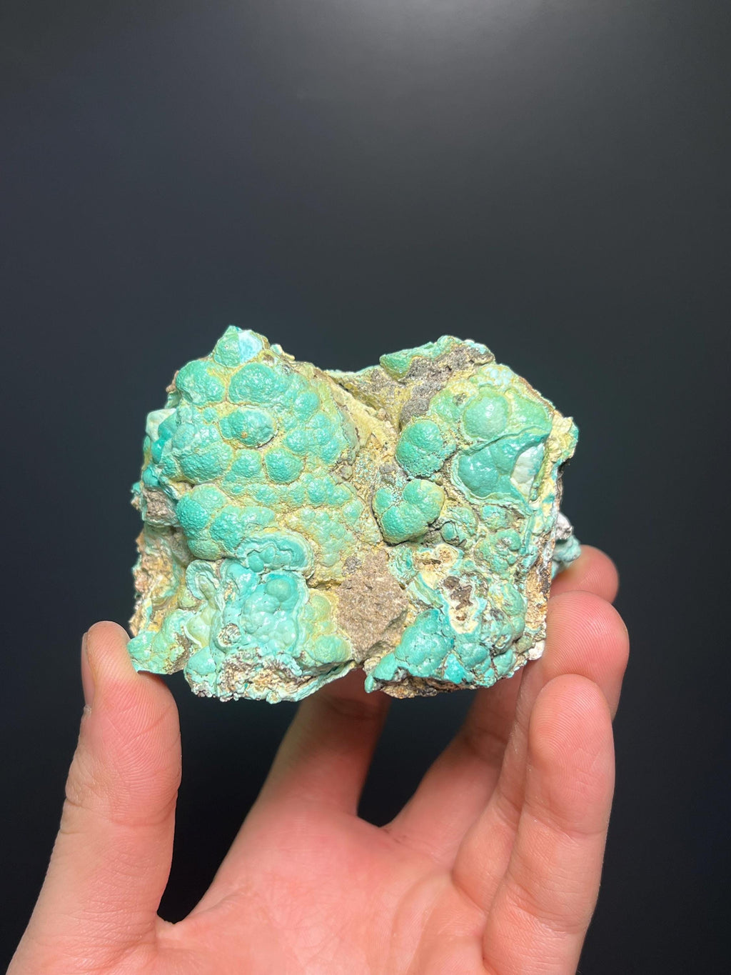 Teal Rosasite Specimen, Botryoidal Mineral, Mexico (290gram) - Crystal Gemstone AE 