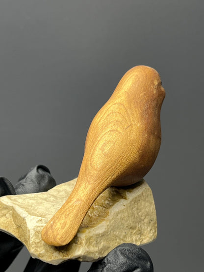 Wood Bird On Matrix - Crystal Gemstone AE 
