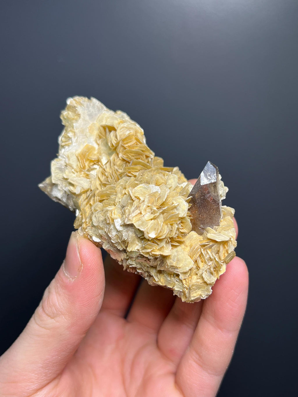 Muscovite With Smoky Quartz - Brazil - Crystal Gemstone AE 