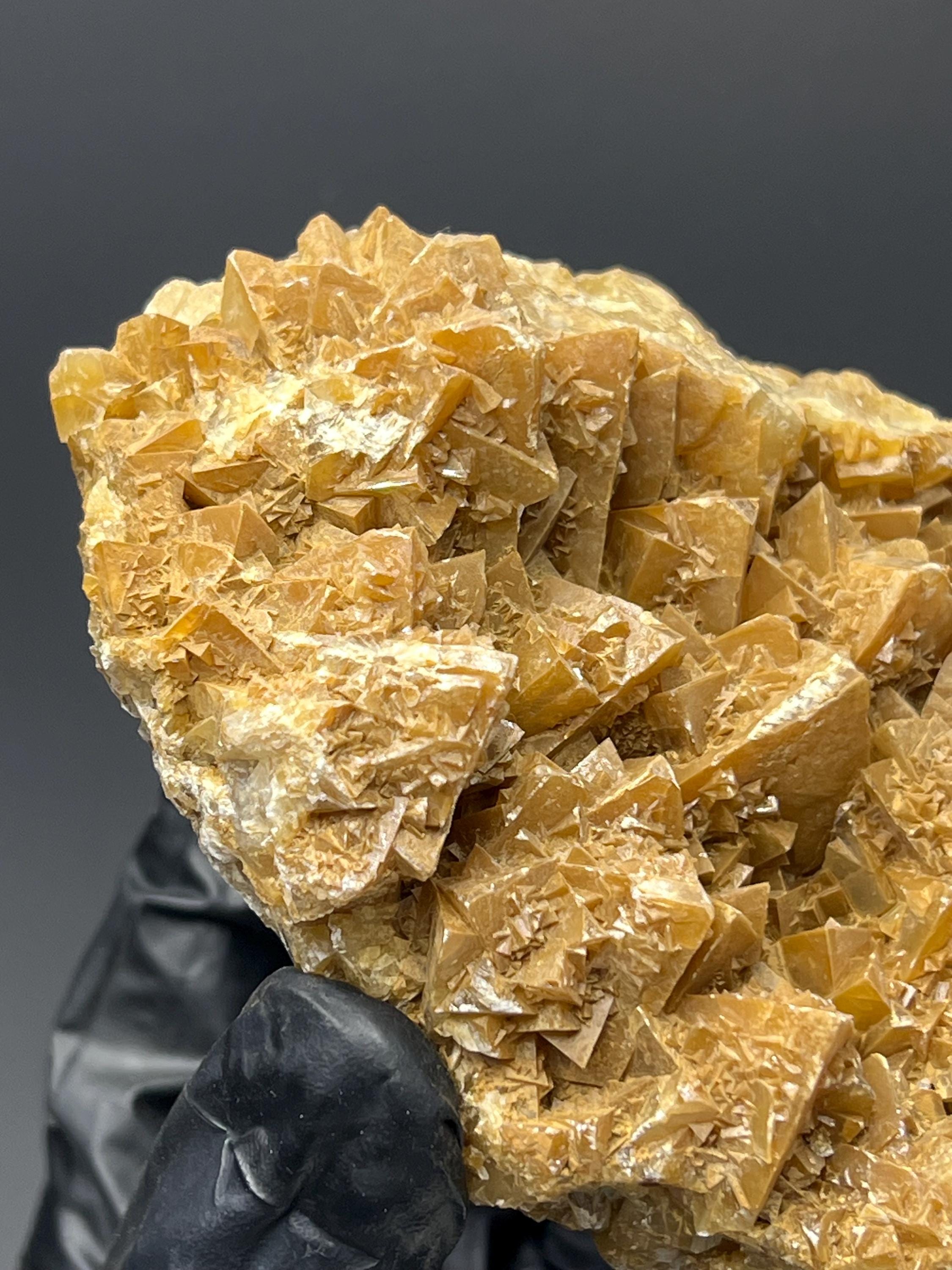Orange Crystal Calcite from Kayseri, Turkey - Crystal Gemstone AE 