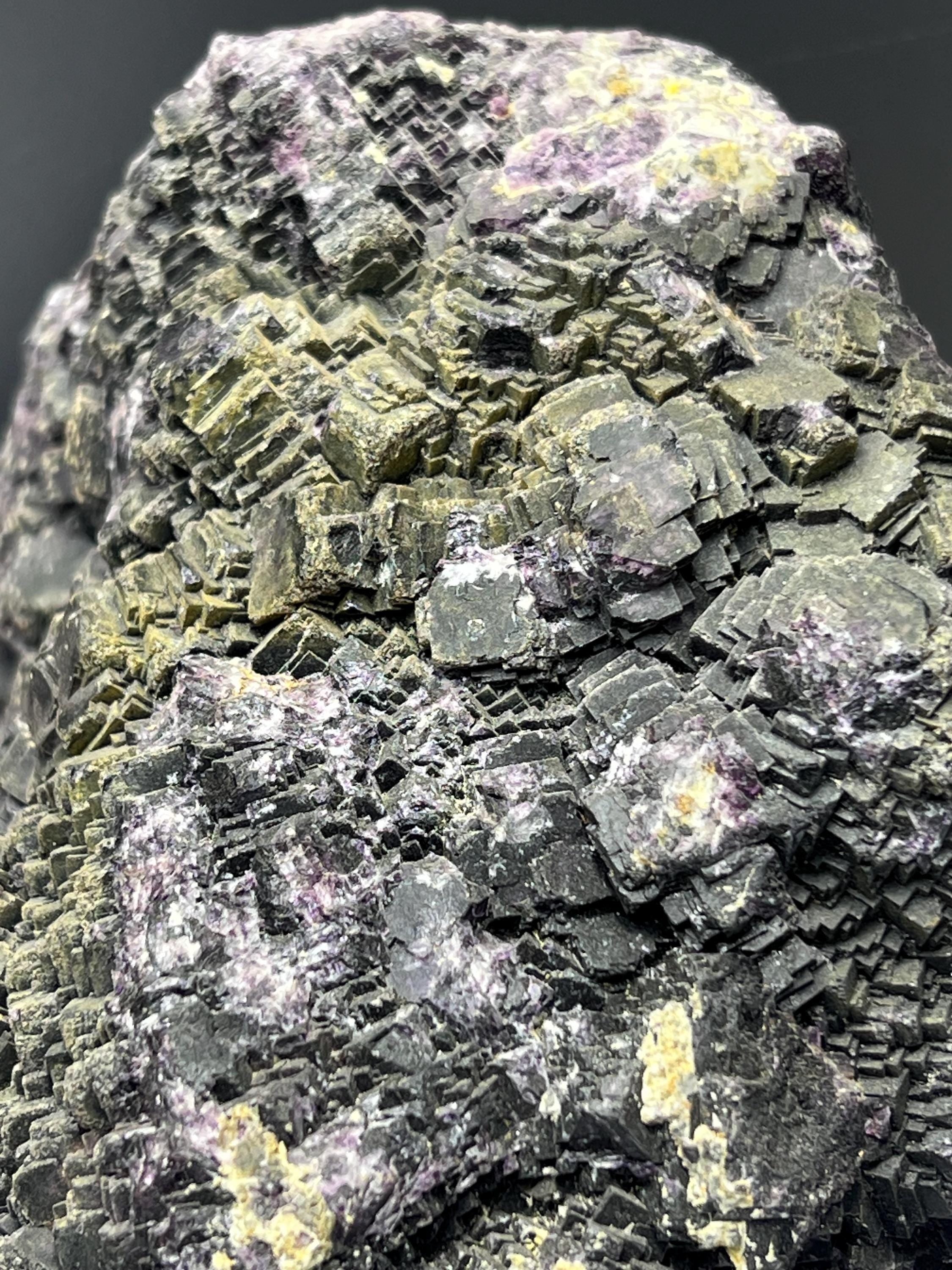 Extra Big Purple Cubic Fluorite Specimen - Crystal Gemstone AE 