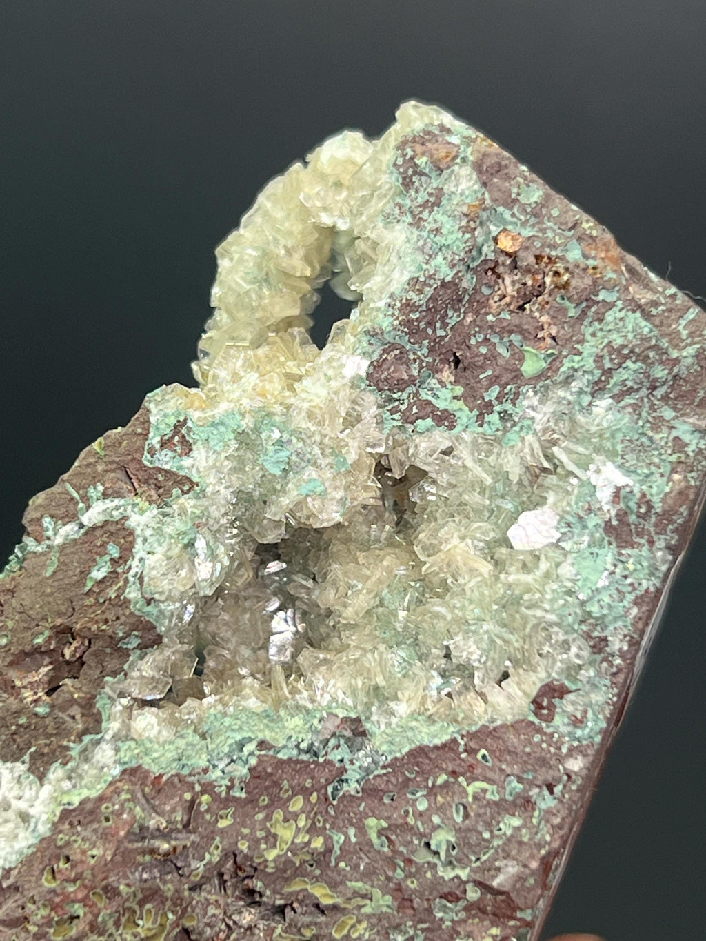 Rosasite With Quartz - Crystal Gemstone AE 
