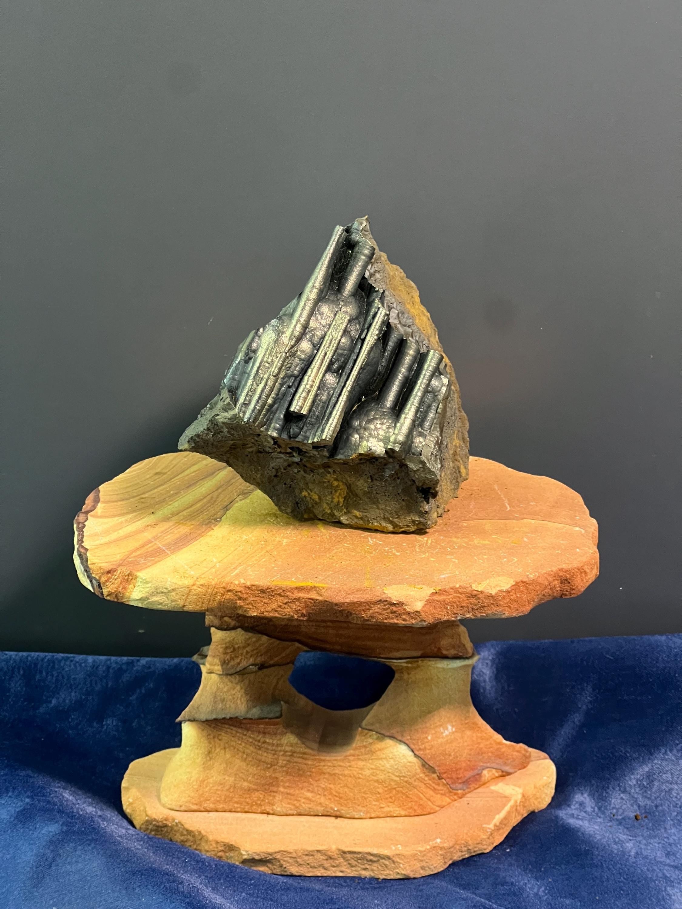 "Museum Grade" Golden Color Stalactite Goethite Specimen - Crystal Gemstone AE 