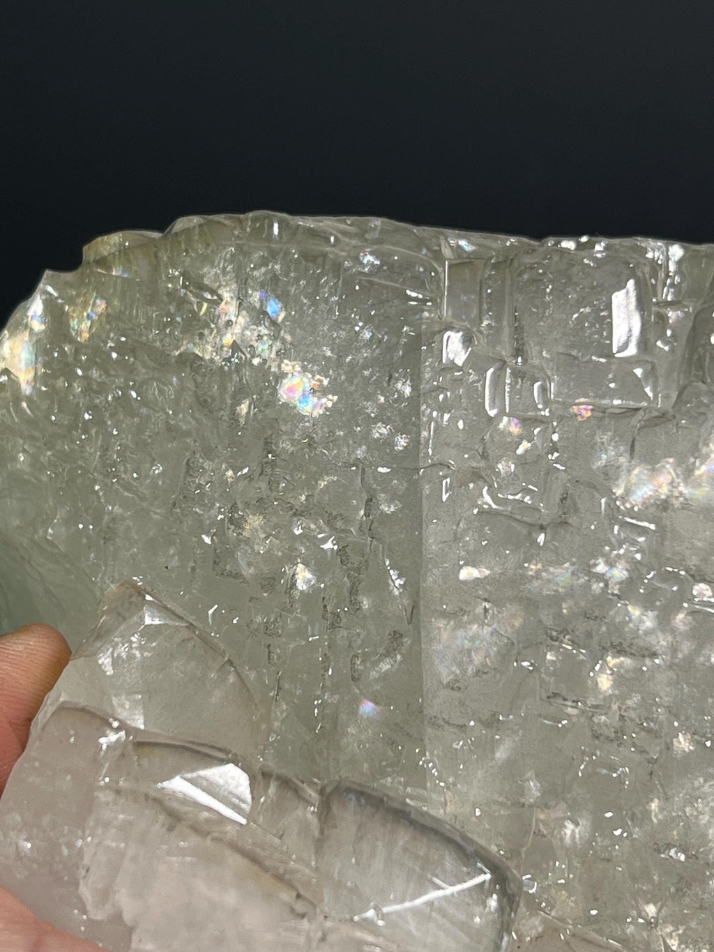 Special, Colored Alloys Clear Gray Crystal Calcite Specimen, 2kg - Crystal Gemstone AE 