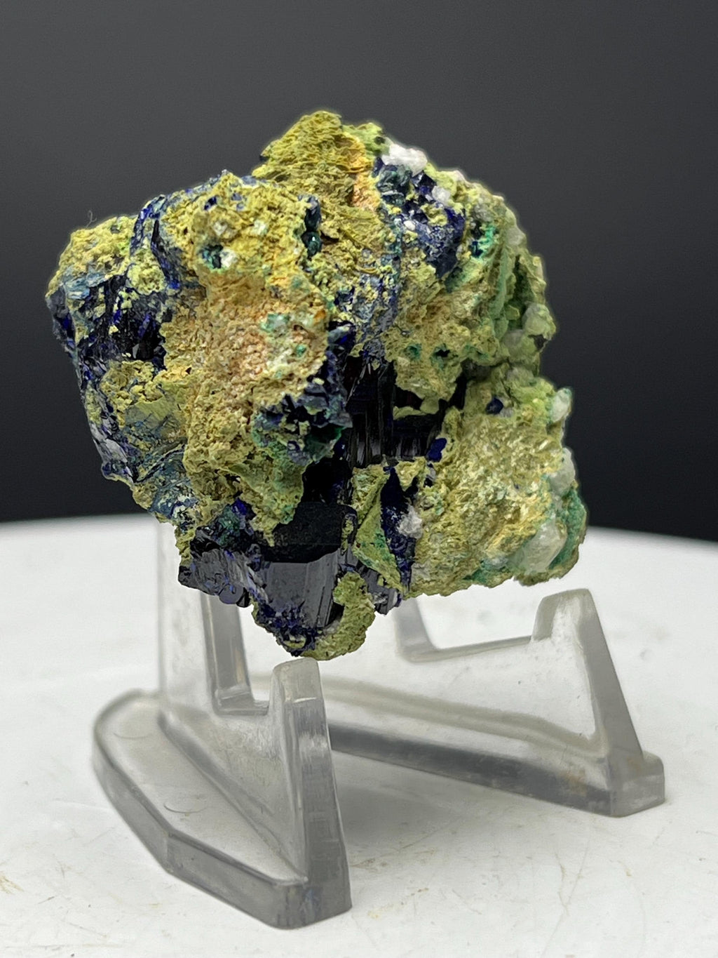 Double Sided Very Special High Grade Azurite With Malachite Specimen - Crystal Gemstone AE 