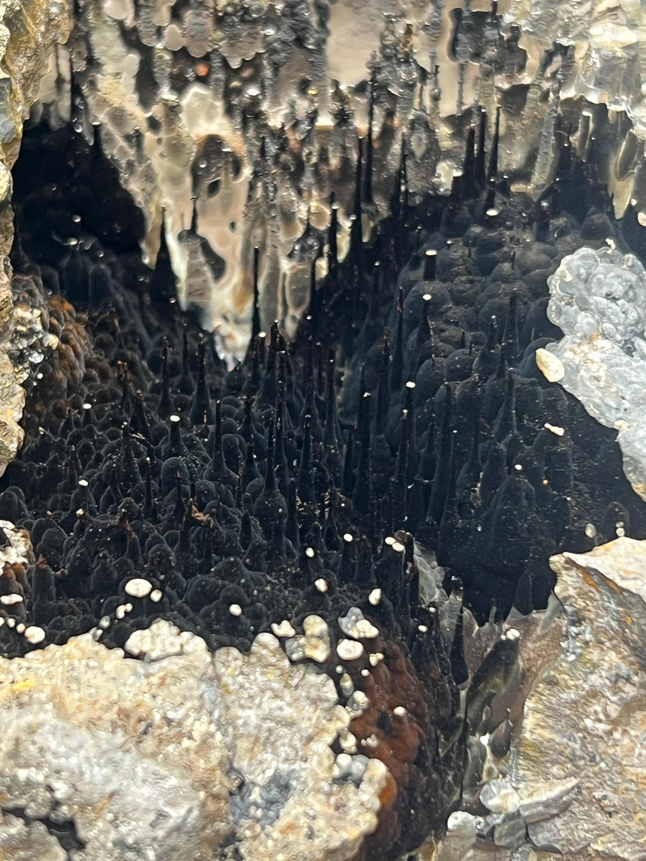 Limonite Specularite on Goethite Stalactite, Mineral Collection - Crystal Gemstone AE 
